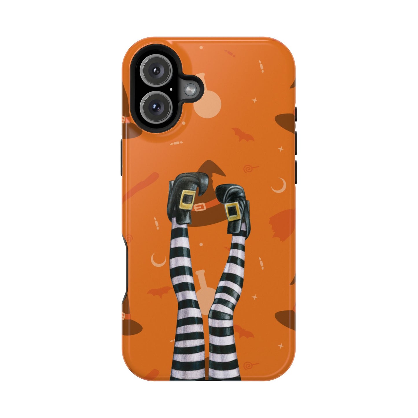 Halloween Magnetic Phone Case, Spooky Design, Witch Legs for Iphone