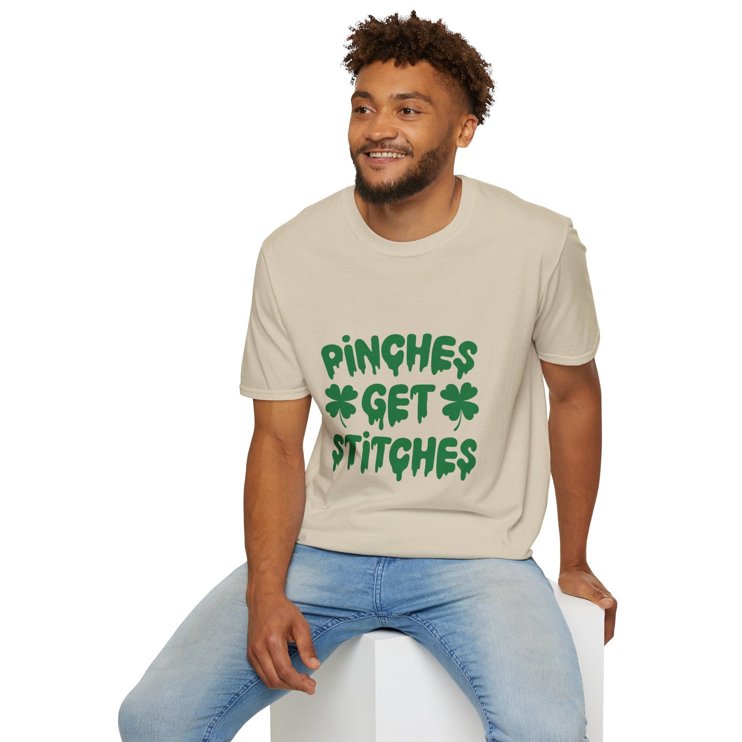 St Patrick's Day Unisex T-Shirt - 'Pinches Get Stitches' Tee