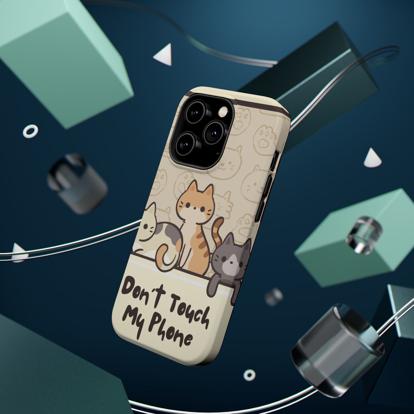 Cute Cat Tough MAGNETIC Phone Case - Don’t Touch My Phone!