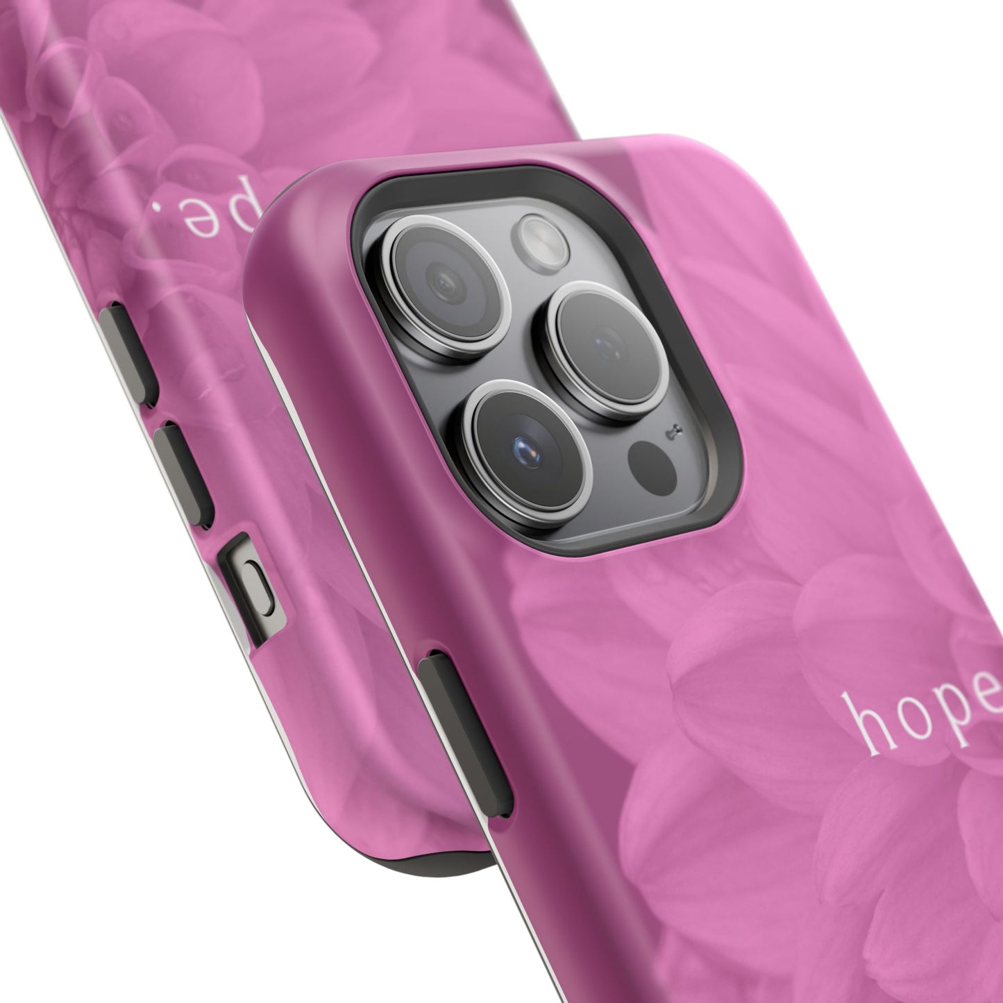 Hopeful, Inspirational Pink Flower Design Phone Case