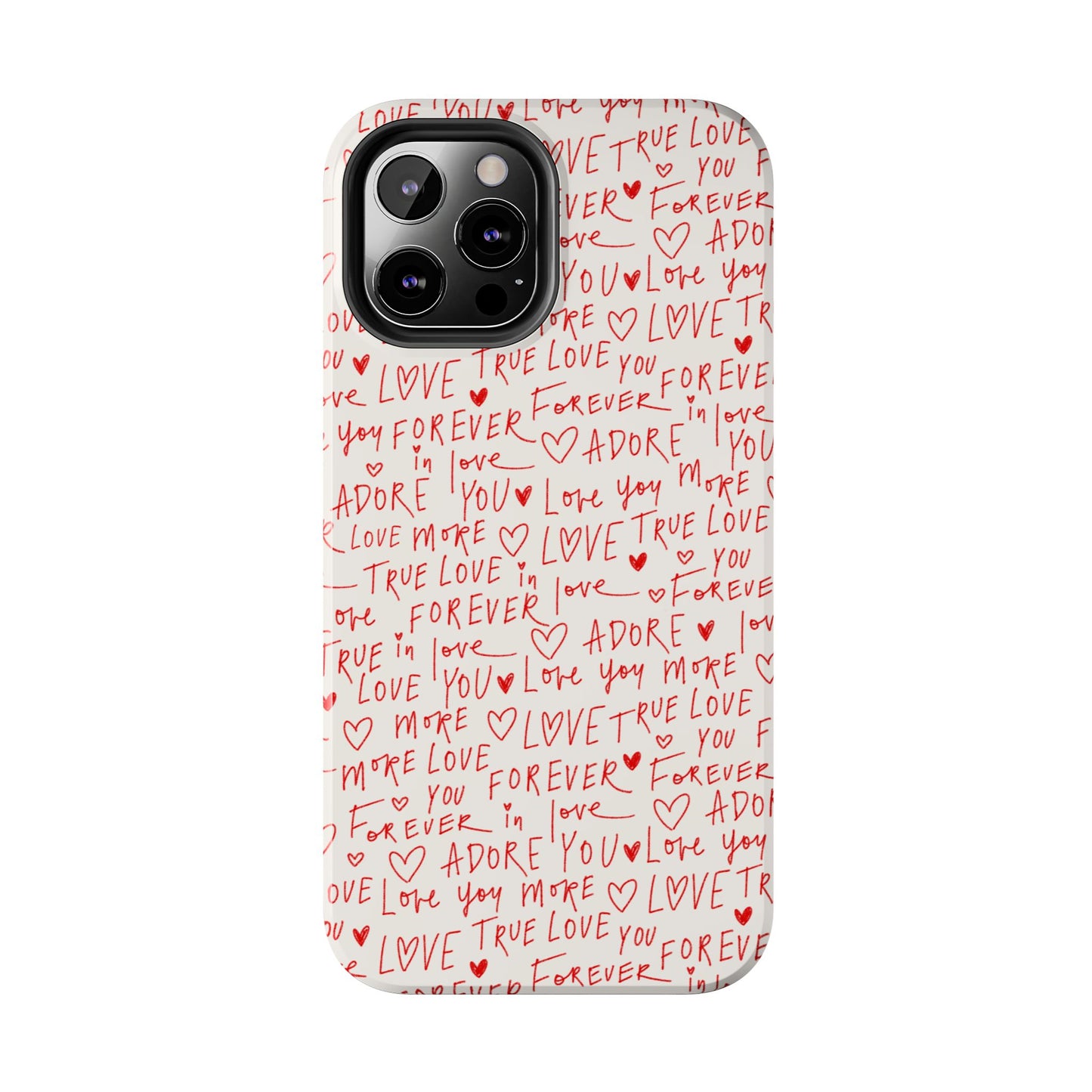 Love Hearts Tough Case for iPhone, Cute Heart Design, Adore You Case, True Love Protection