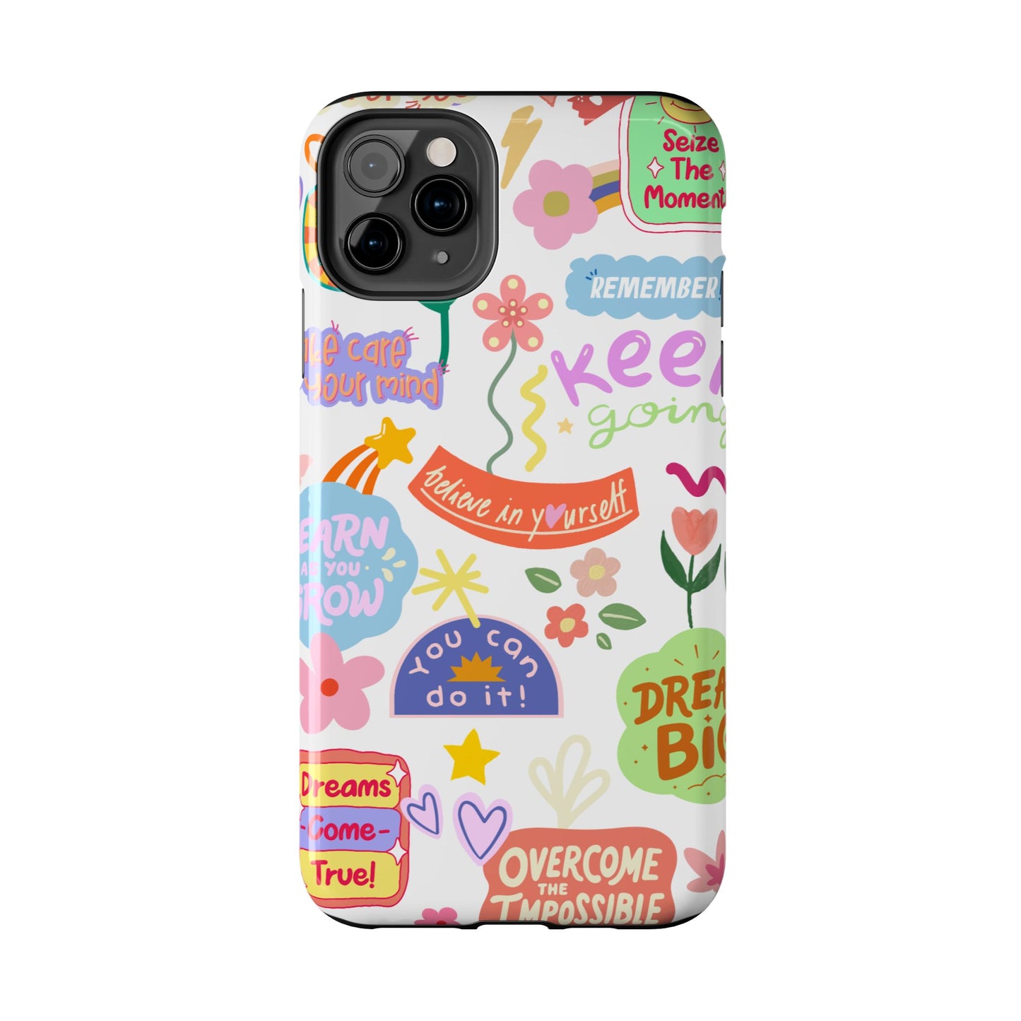 Inspirational, Motivational Phone Case, Cute Floral, Confidence Case, Gift for Her, Positive Vibes