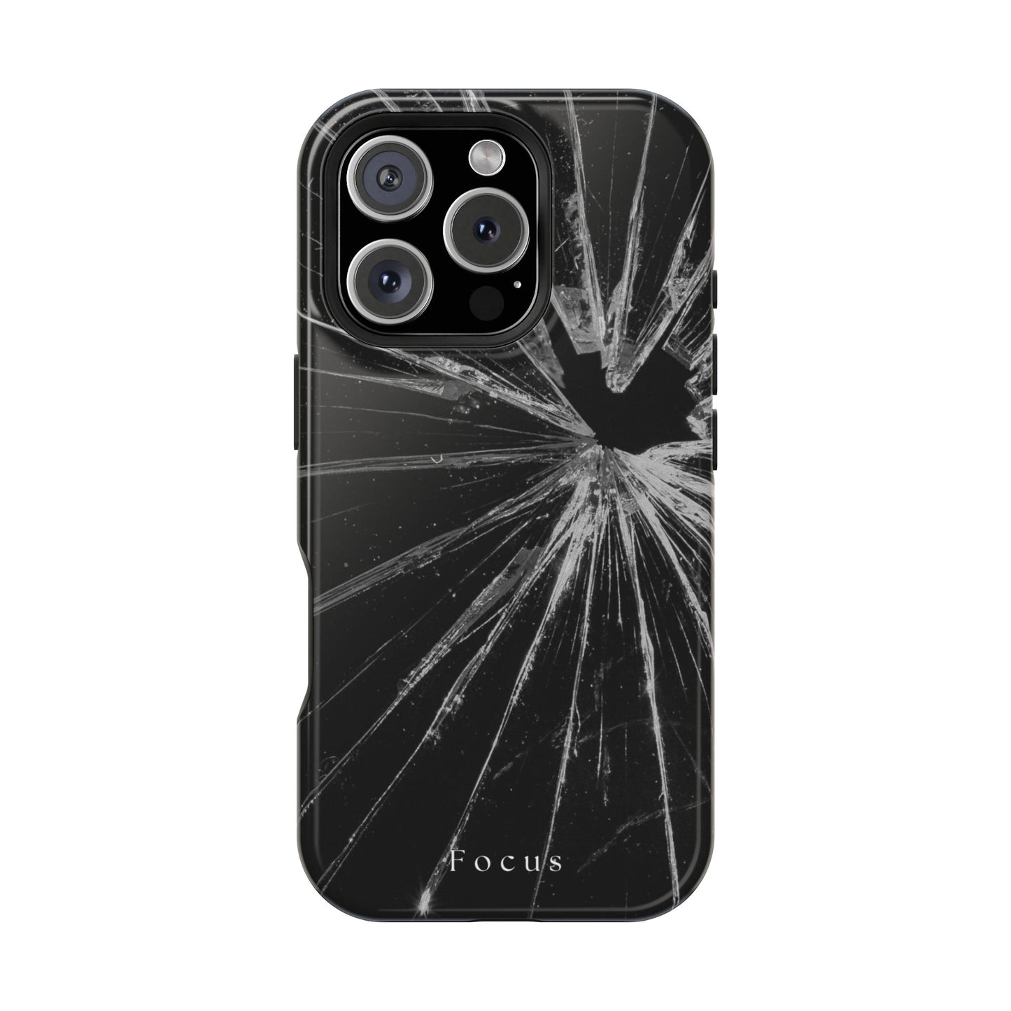 Durable Magnetic FOCUS Broken Glass Stylish Tough Case