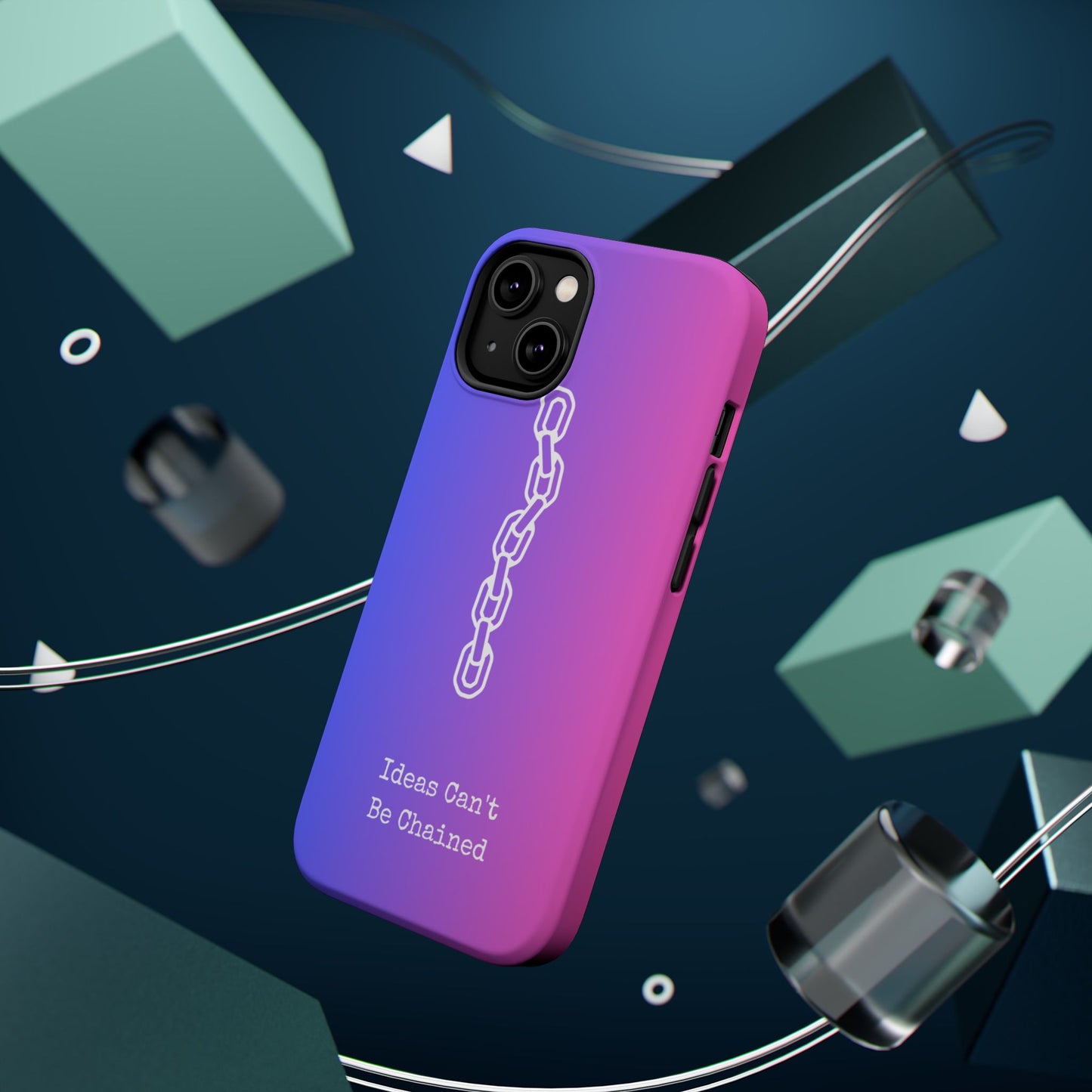 Colorful MAGNETIC Inspirational, Motivational - Ideas Can't Be Chained Phone Cases