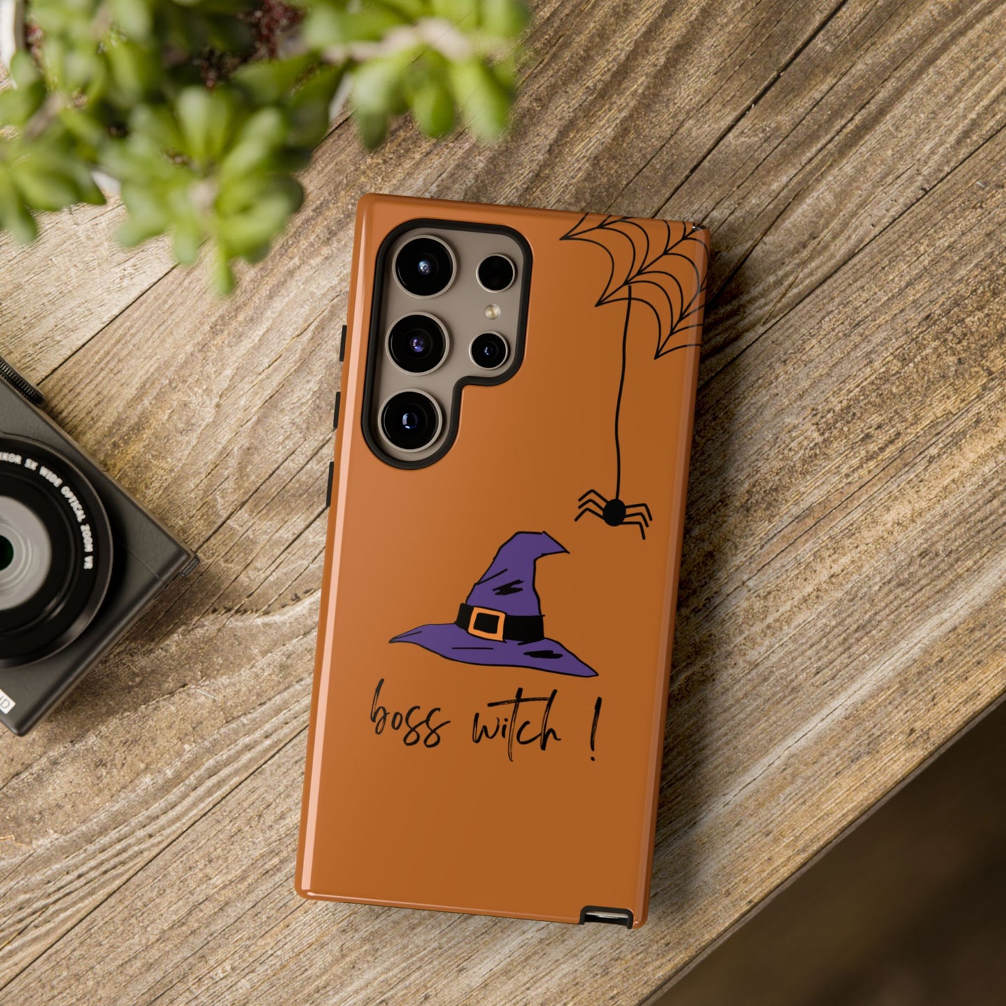 Halloween Phone Case, Boss Witch Phone Cover, Spooky Witch Design, Phone Accessory, Gift for Her, Autumn Decor, Witchy Aesthetic