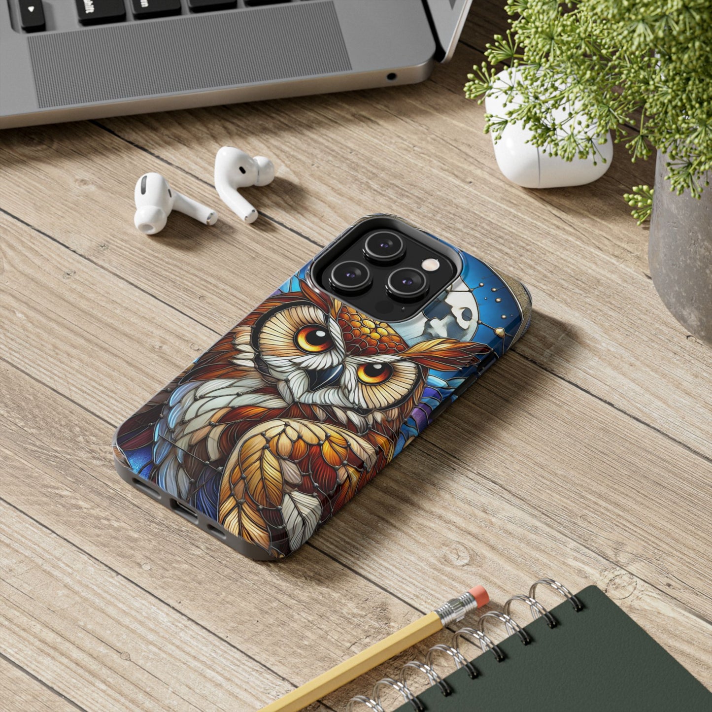 IPhone Case - Owl Stained Glass Design - Durable Protection