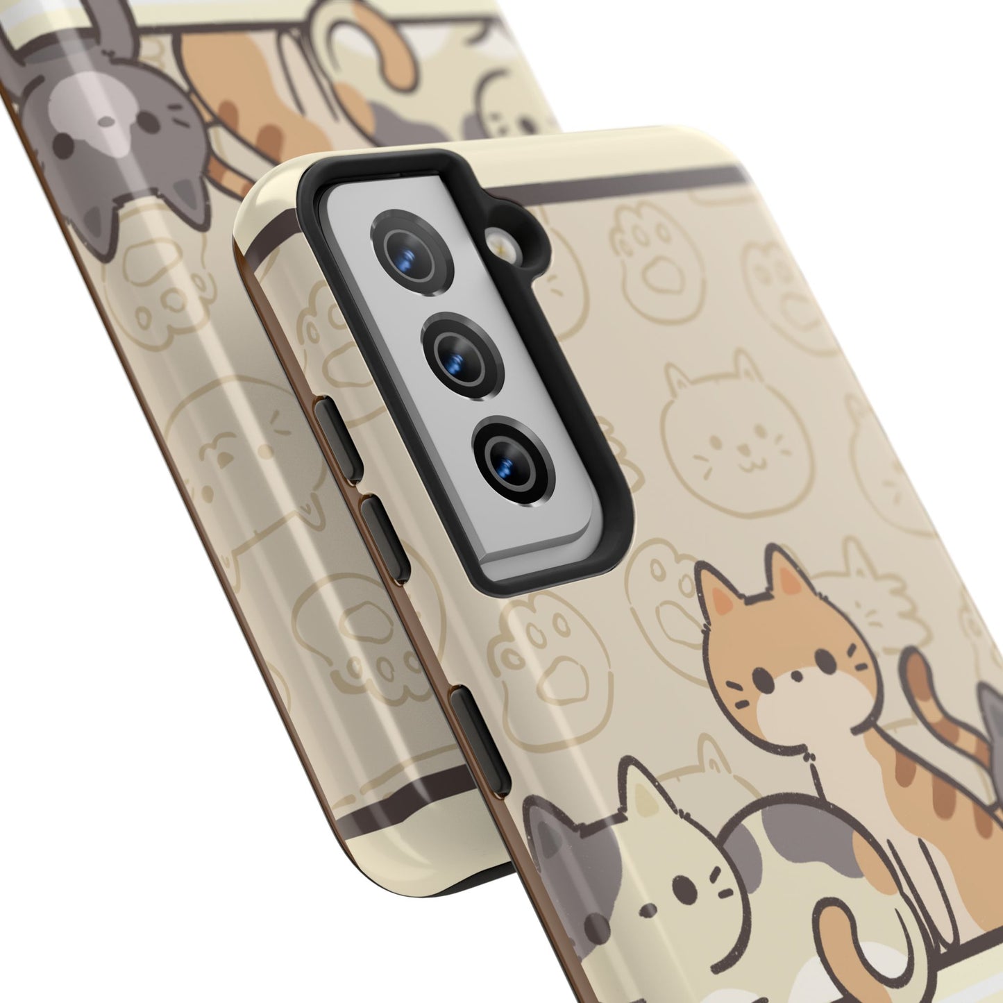 Cute Cat Tough Phone Case - Don’t Touch My Phone!