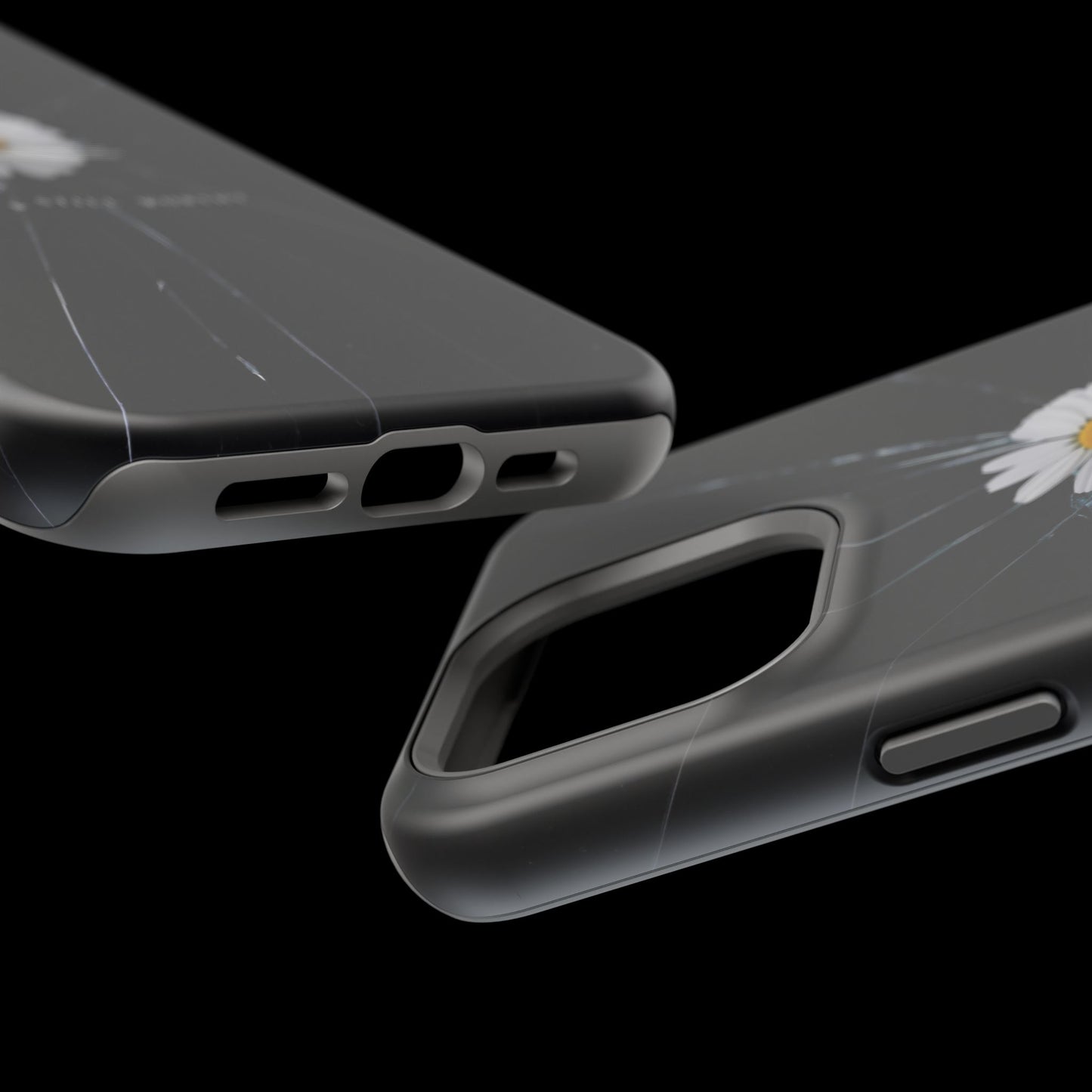 Flawed But Still Worthy Phone Case - Tough Cases, Inspirational Gift, Floral Design, Self-Love
