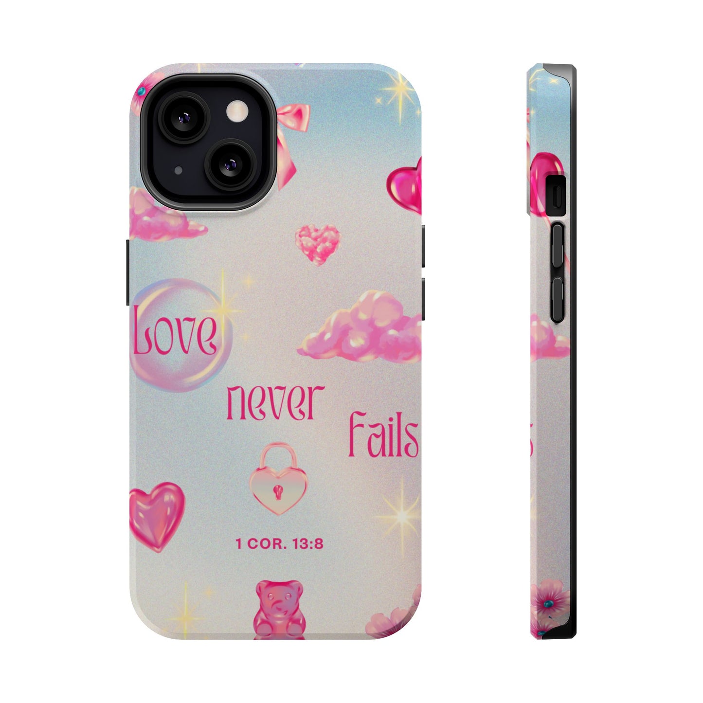 Love Never Fails Bible Verse Tough MAGNETIC Phone Case