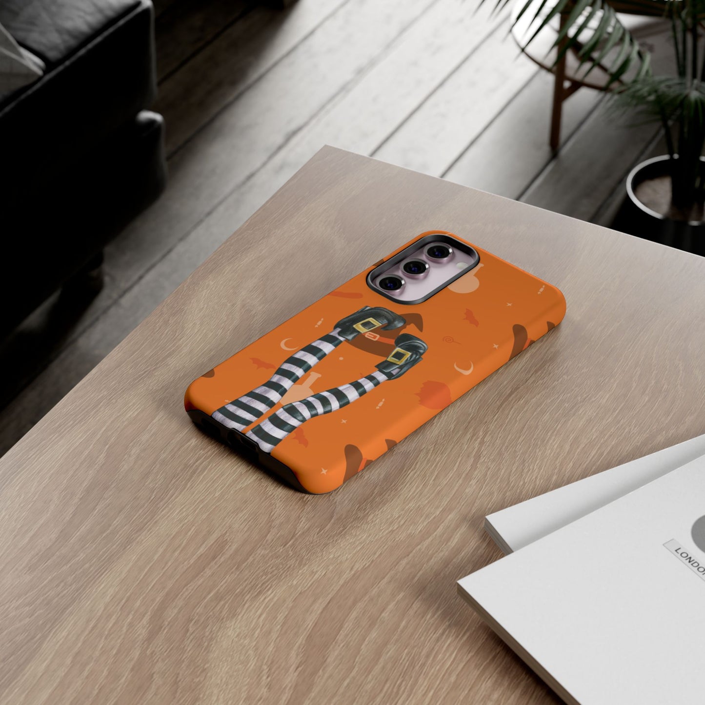 Halloween Phone Case, Spooky Design, Witch Legs for Samsung