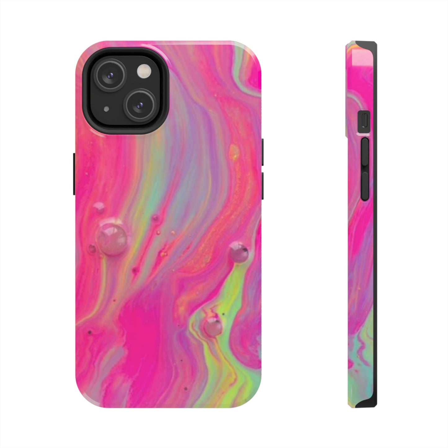 Colorful Swirl Futuristic Tough Phone Case, Stylish Durable Cover for Iphone