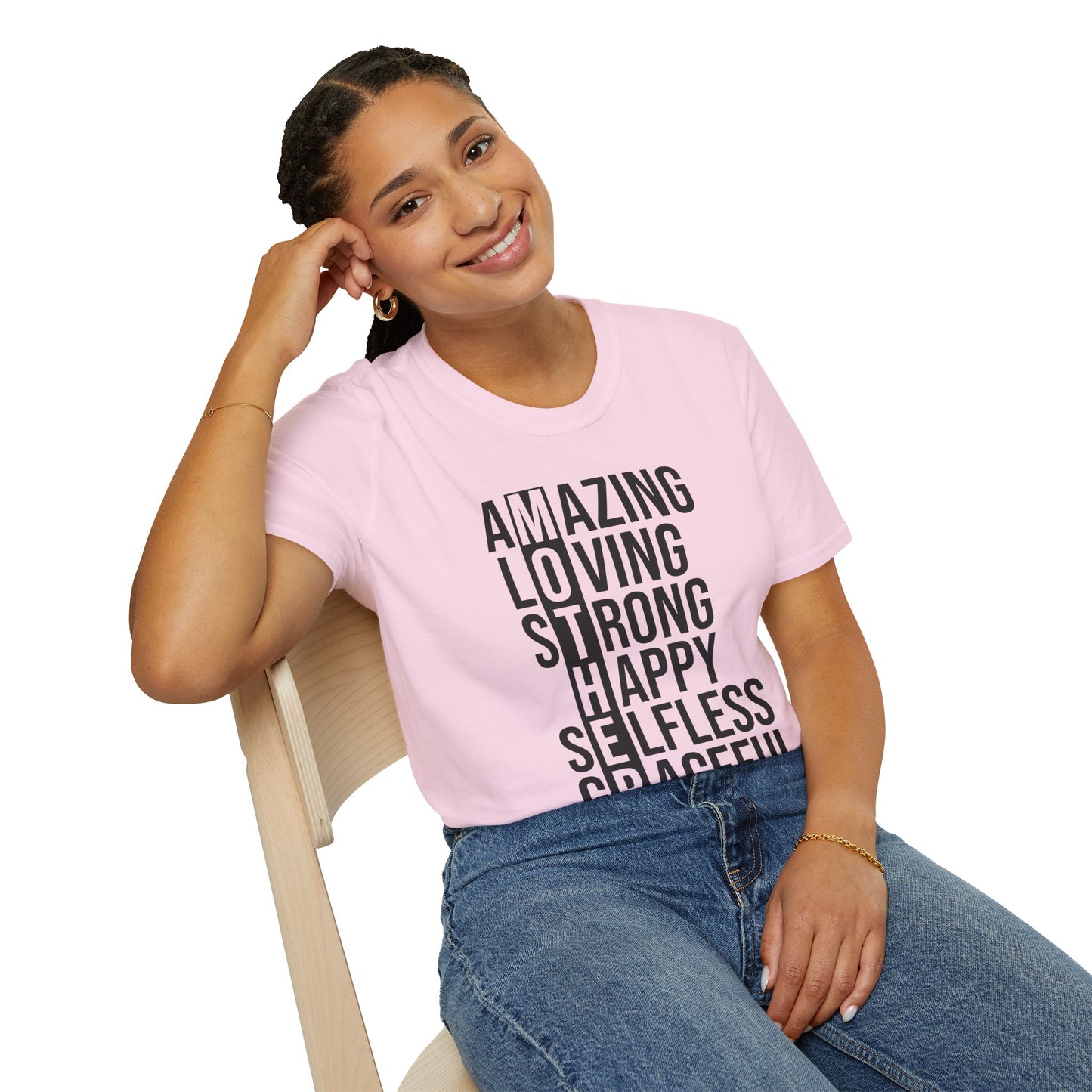 Affirmation T-Shirt - Inspirational Amazing Loving Strong Happy Selfless Graceful-MOTHER