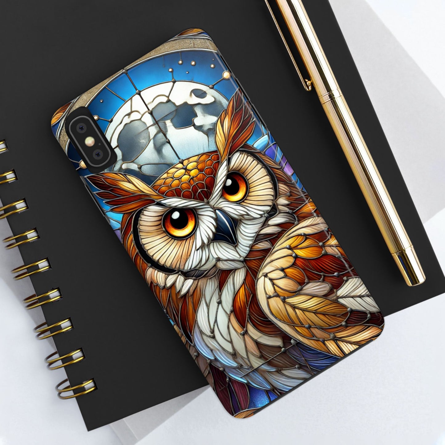 IPhone Case - Owl Stained Glass Design - Durable Protection
