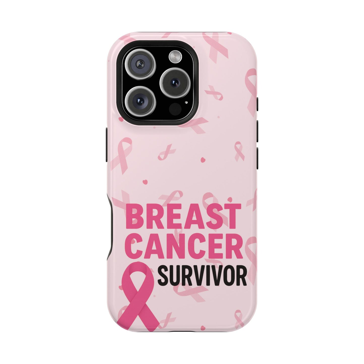 Breast Cancer Survivor Magnetic Phone Case, Impact-Resistant, Pink Ribbon for Iphone