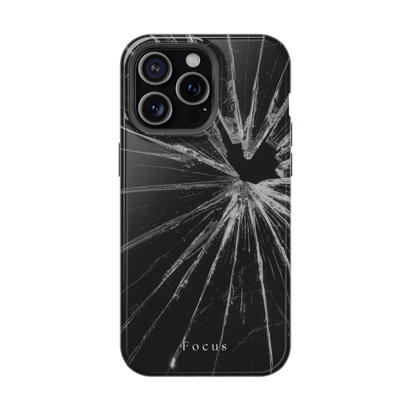 Durable Magnetic FOCUS Broken Glass Stylish Tough Case