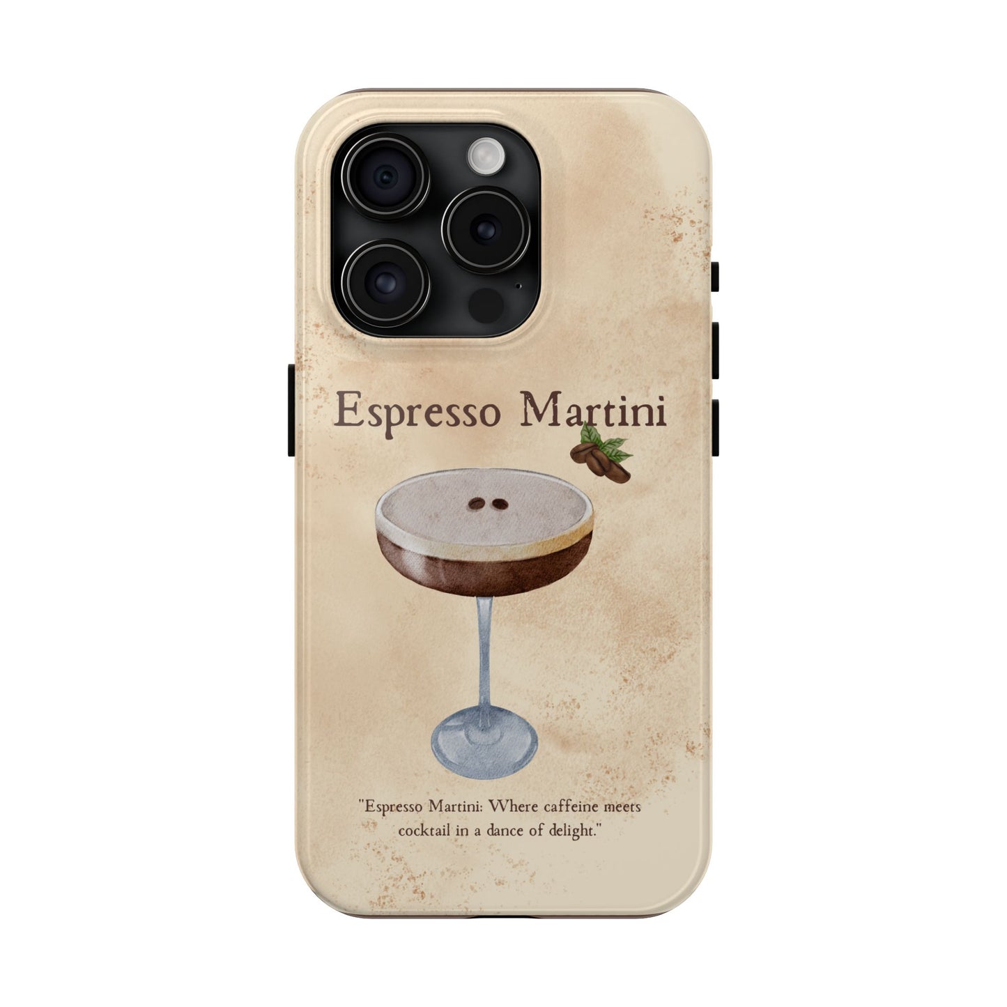 Espresso Martini Tough Phone Cases | Stylish Drink Design | Unique Gift for Cocktail Lovers | Perfect for Any Occasion