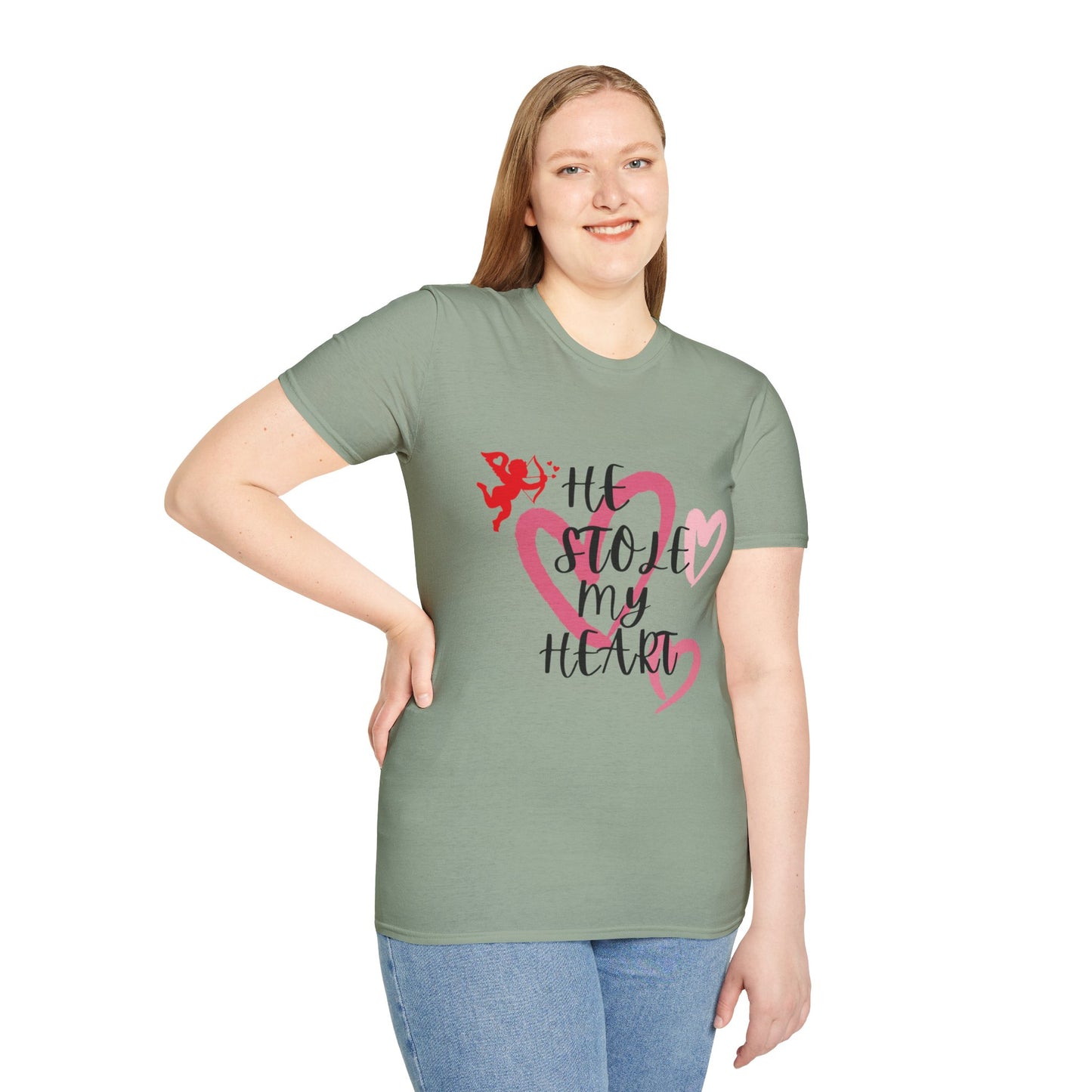 He Stole My Heart Unisex T-Shirt - Cute Valentine’s Day Couple Shift