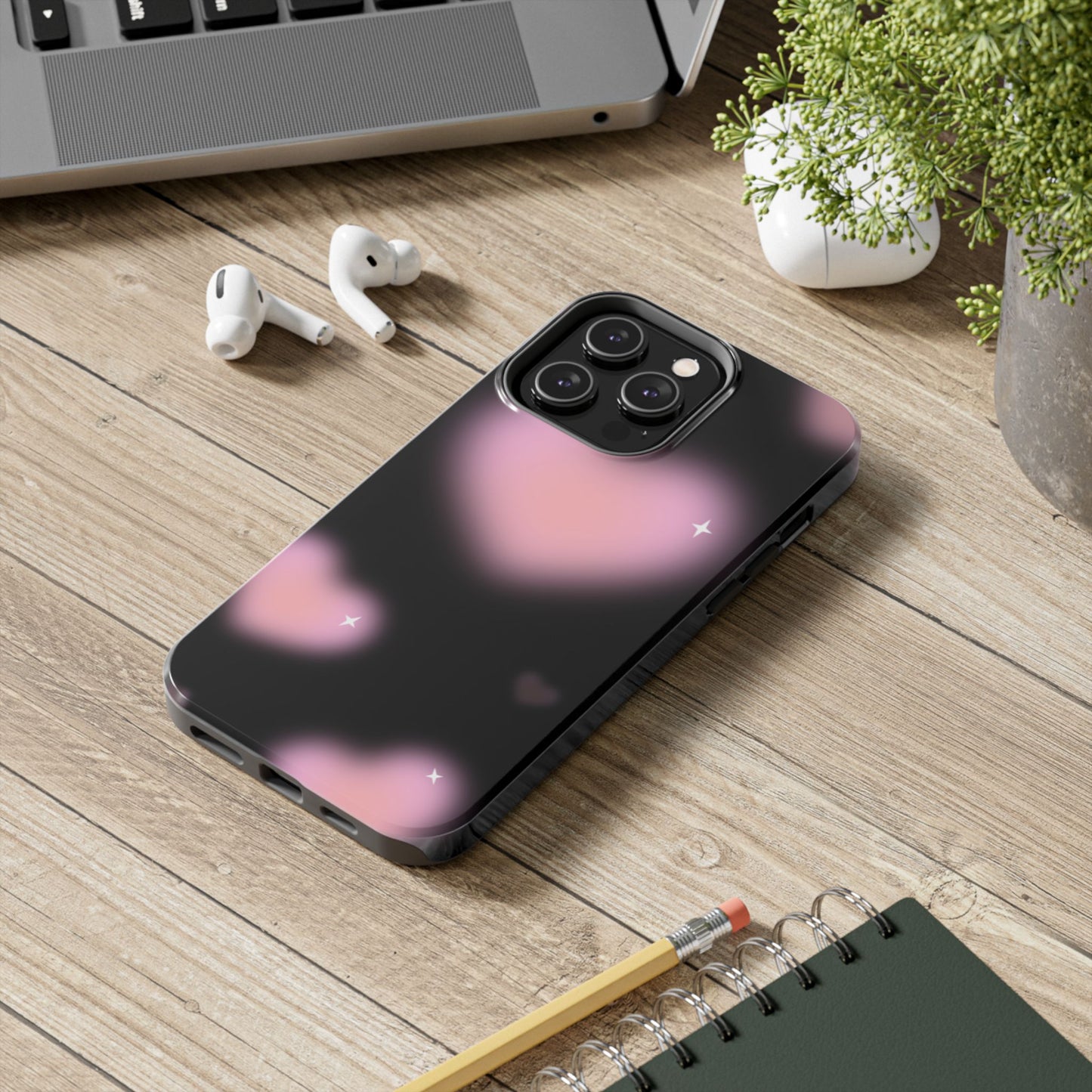 Romantic Pink Heart Pattern Phone Case