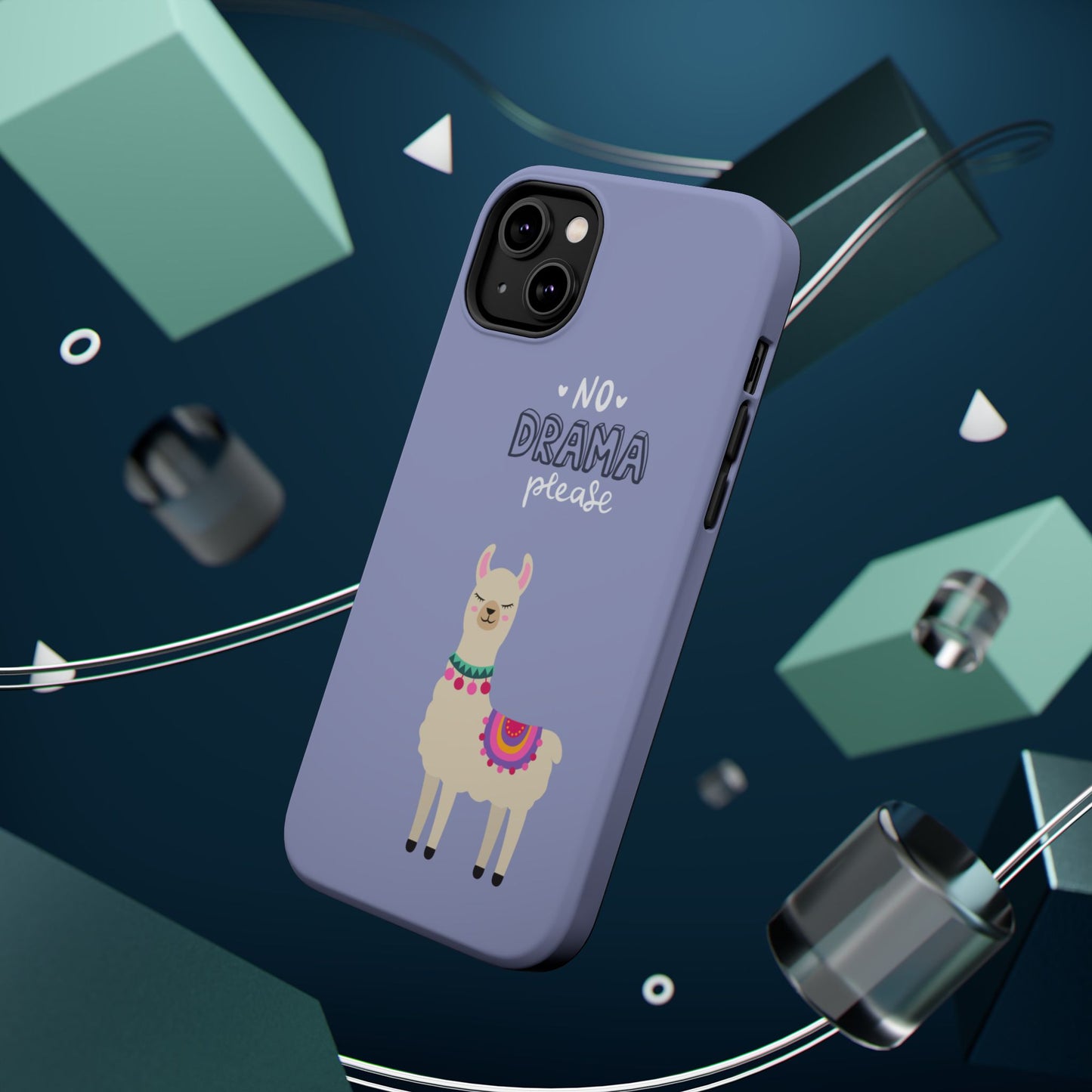 Cute Llama - No Drama MAGNETIC Tough Phone Case