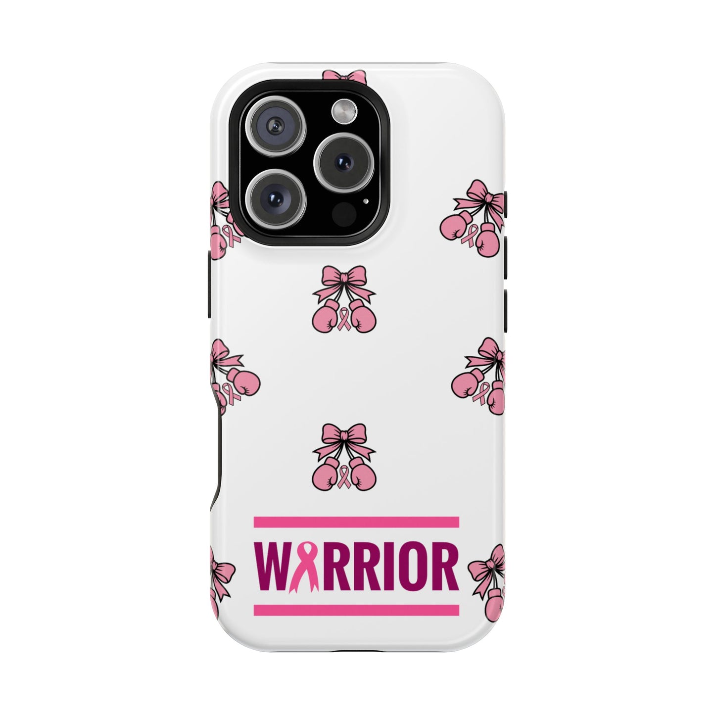 Warrior Bow Pink Magnetic Phone Case, Support Breast Cancer Awareness, Gift for Cancer Fighters for Iphone