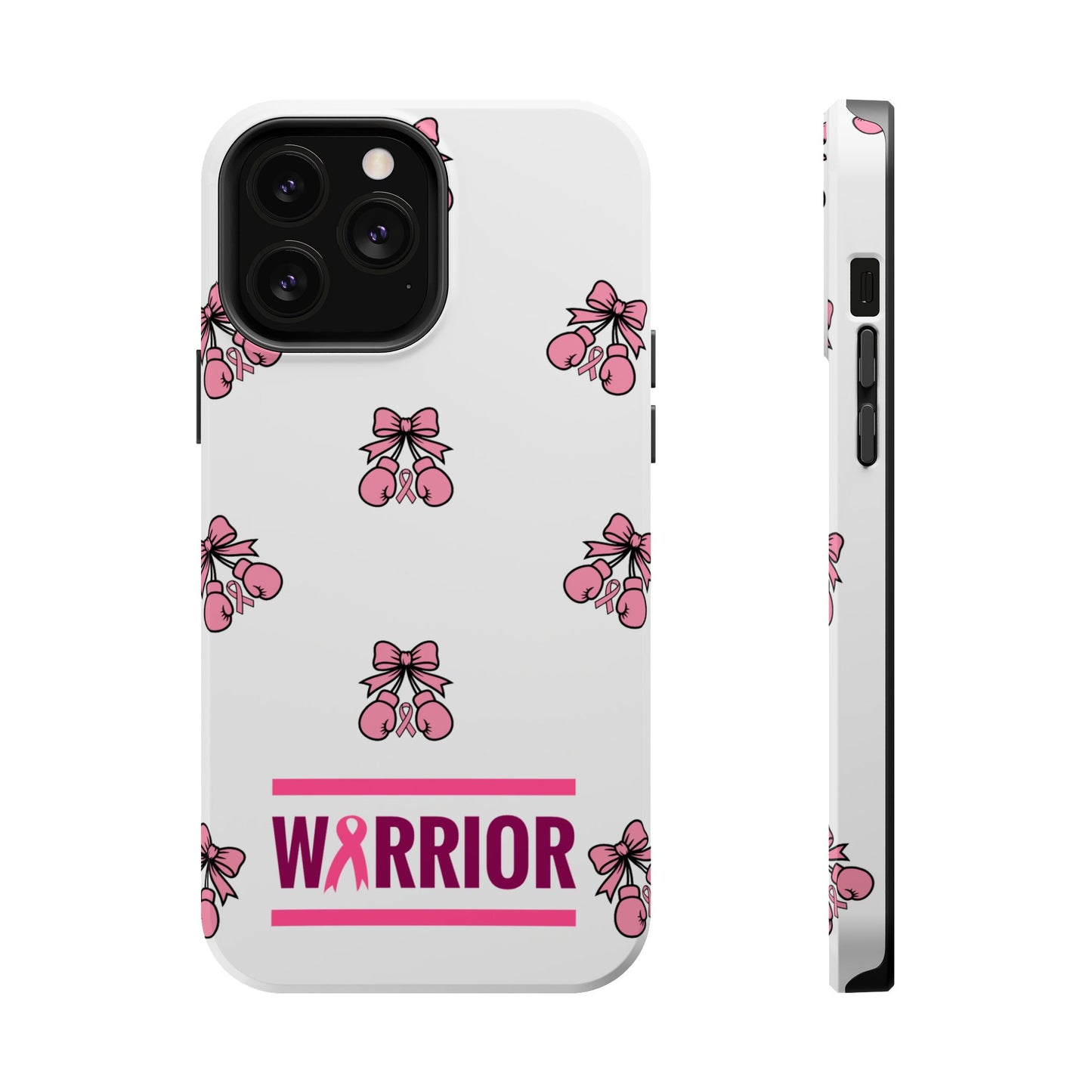 Warrior Bow Pink Magnetic Phone Case, Support Breast Cancer Awareness, Gift for Cancer Fighters for Iphone