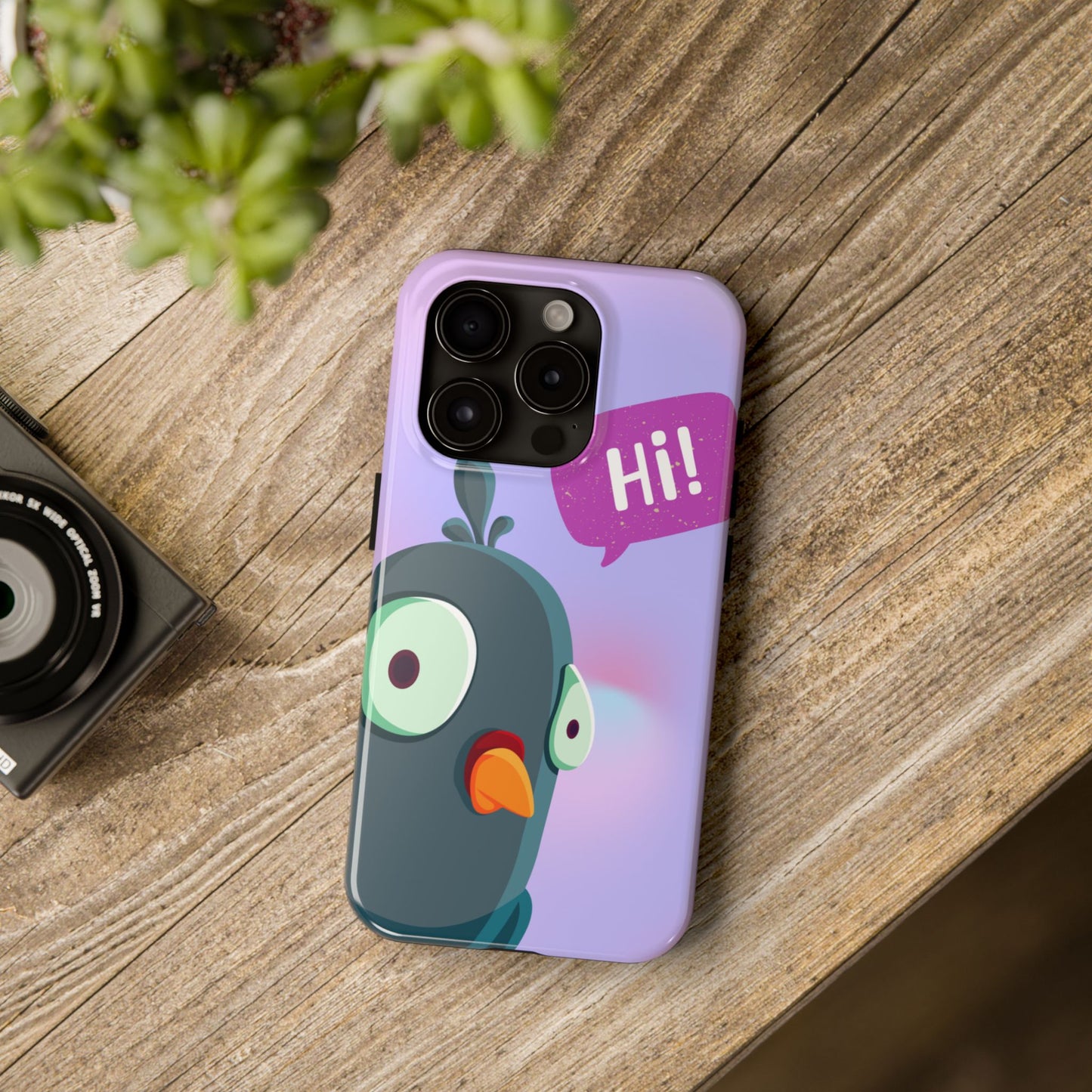 Colorful Cartoon Bird Tough Phone Case - Say Hi!