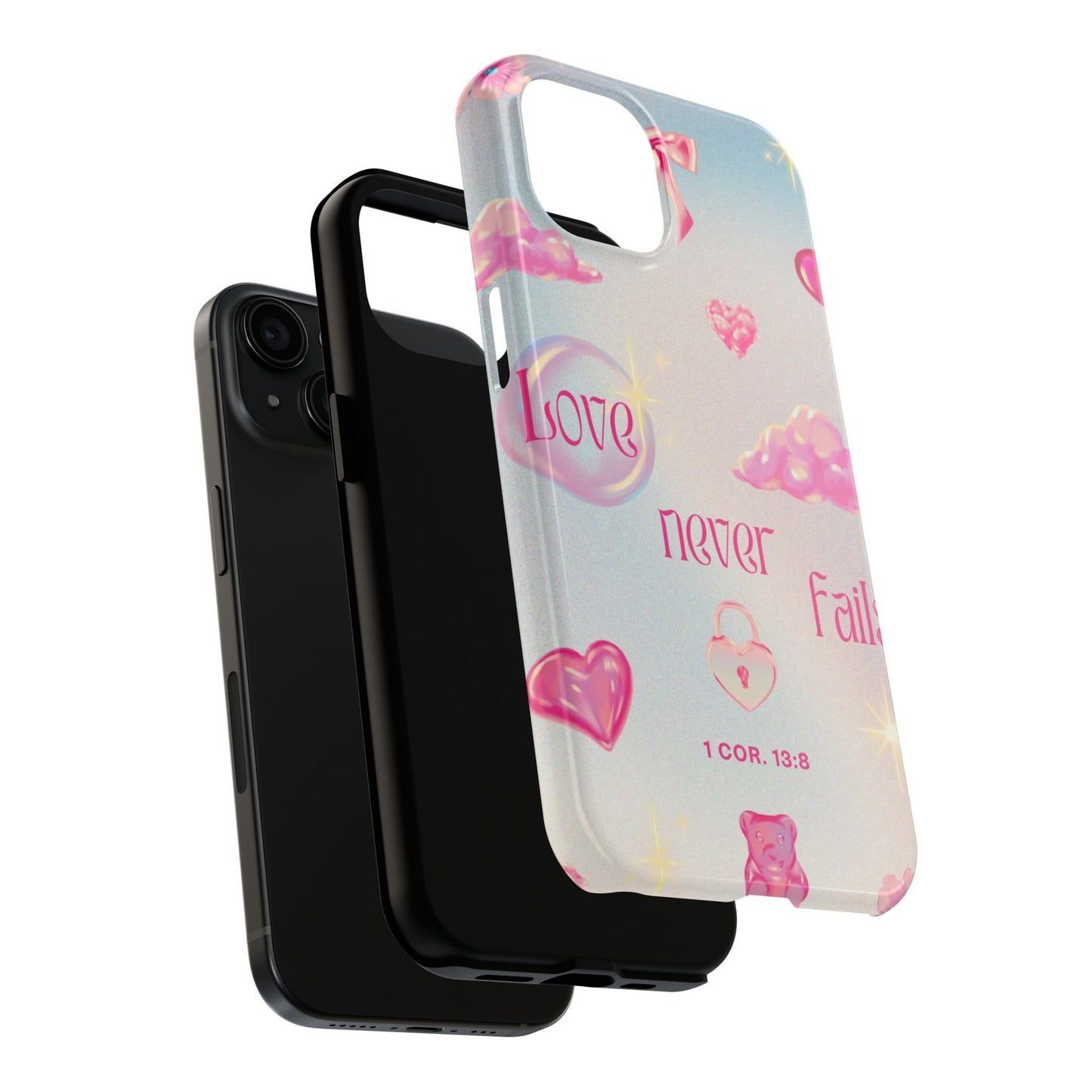 Love Never Fails Bible Verse Tough Phone Case