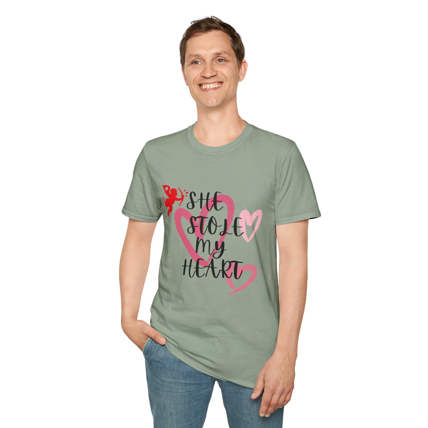 SHe Stole My Heart Unisex T-Shirt - Cute Valentine’s Day Couple Shift