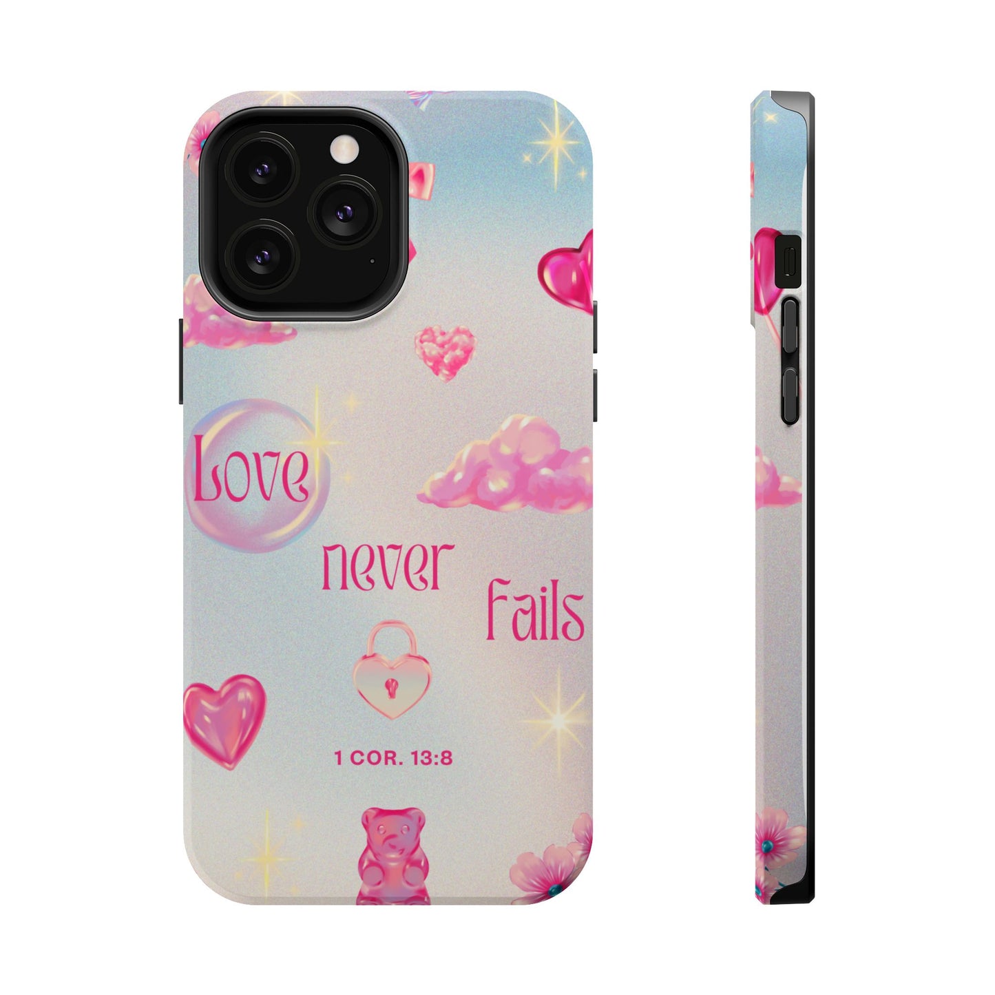 Love Never Fails Bible Verse Tough MAGNETIC Phone Case