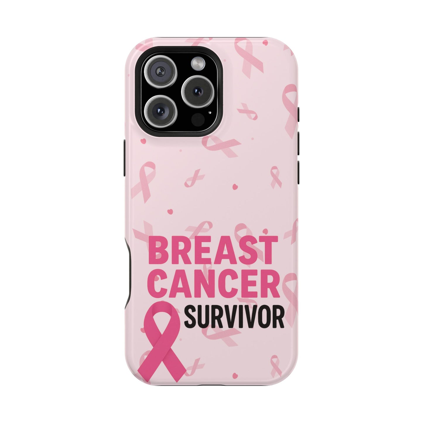 Breast Cancer Survivor Magnetic Phone Case, Impact-Resistant, Pink Ribbon for Iphone