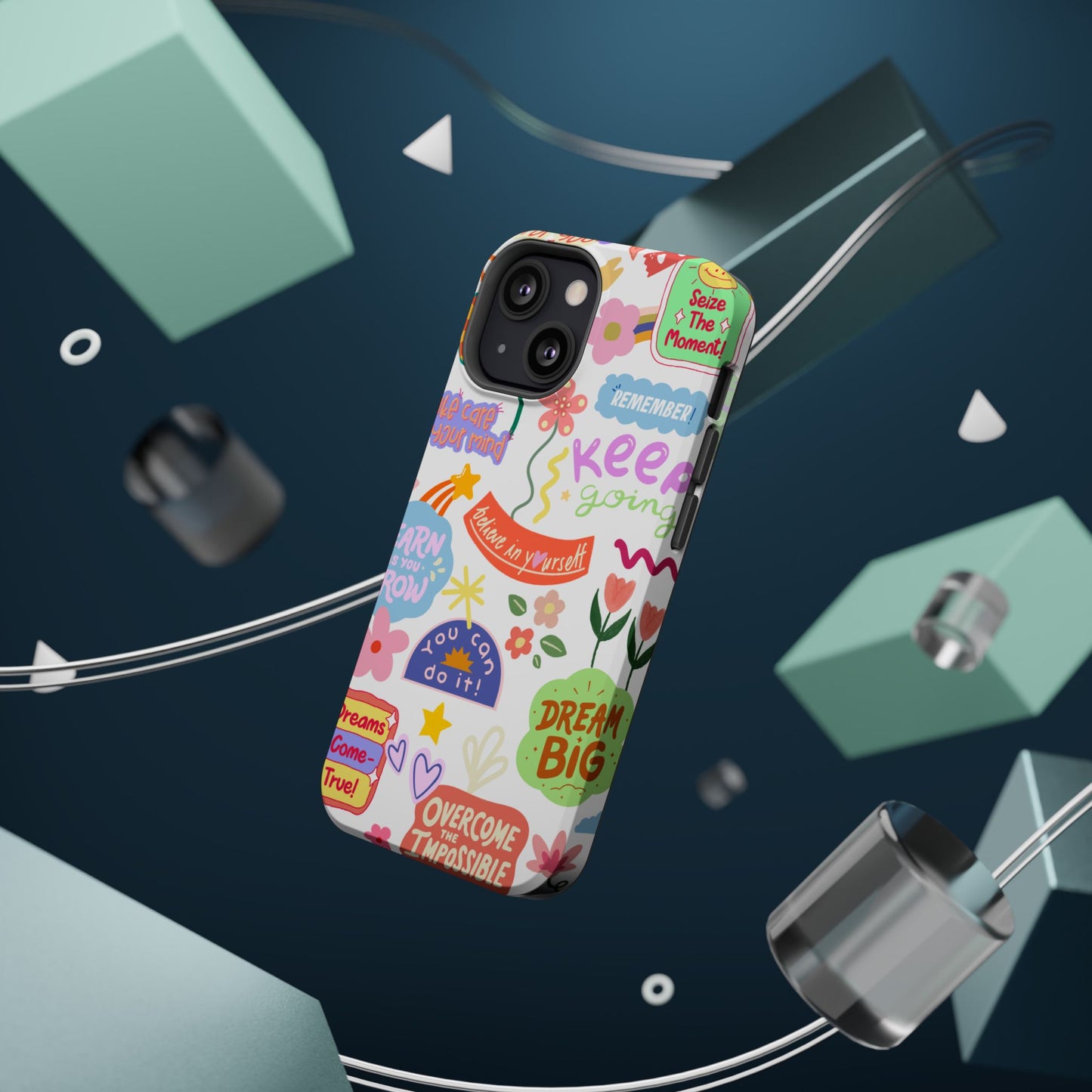Inspirational, Motivational Phone Case, Cute Floral, Confidence Case, Gift for Her, Positive Vibes