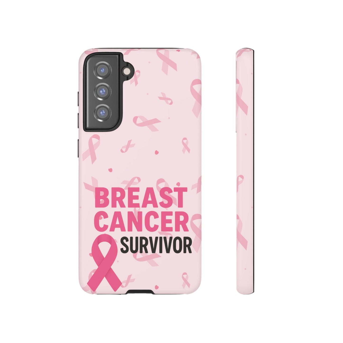 Breast Cancer Survivor Phone Case, Cancer Awareness, Pink Ribbon Design, Tough Cases for Samsung
