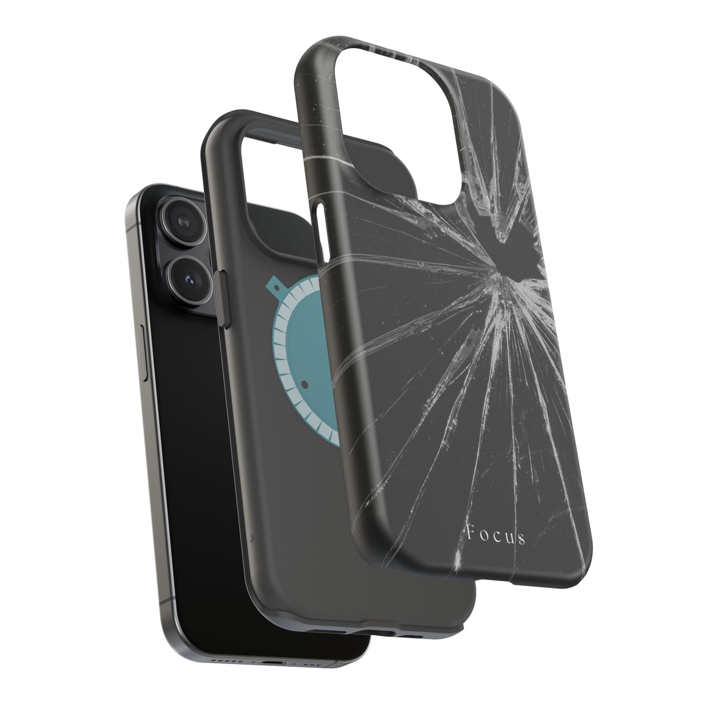 Durable Magnetic FOCUS Broken Glass Stylish Tough Case