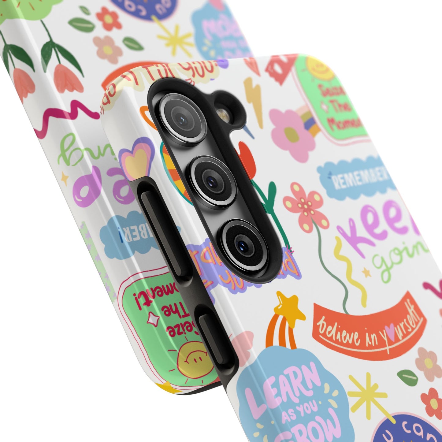 Inspirational, Motivational Phone Case, Cute Floral, Confidence Case, Gift for Her, Positive Vibes