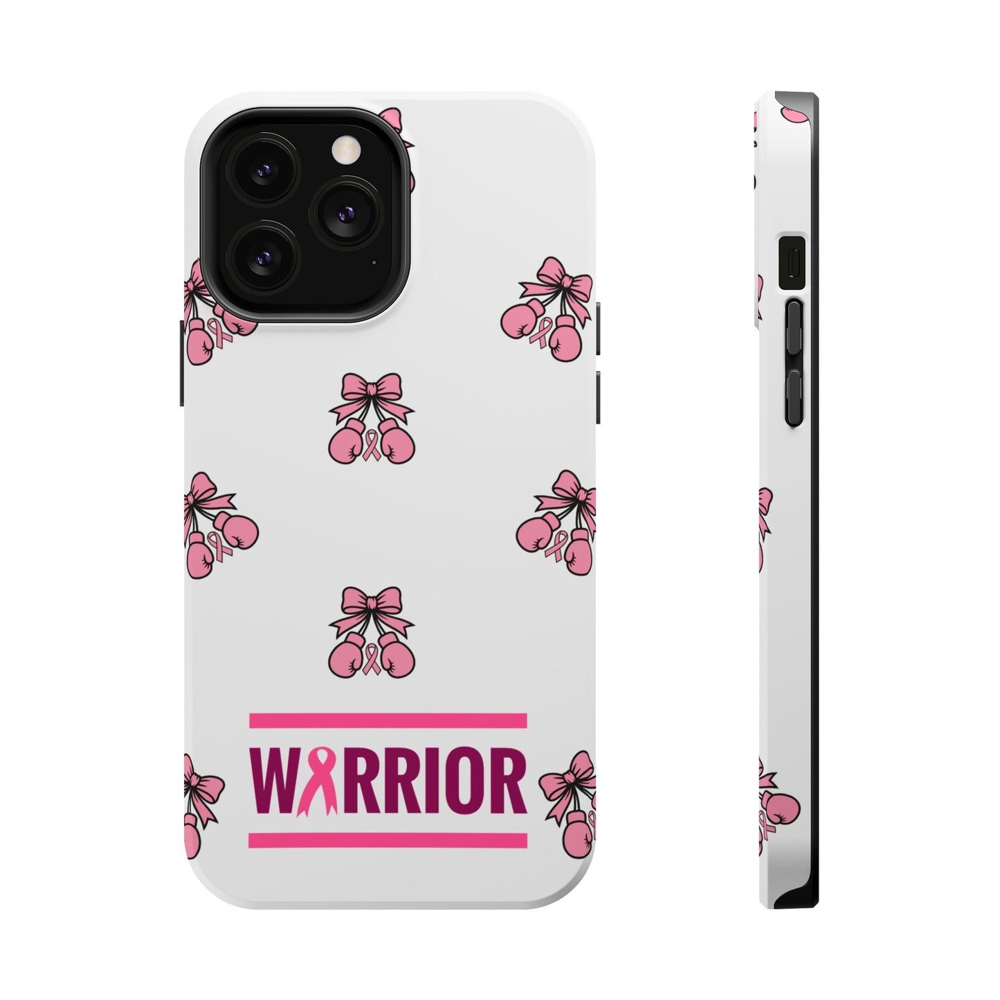 Warrior Bow Pink Magnetic Phone Case, Support Breast Cancer Awareness, Gift for Cancer Fighters for Iphone