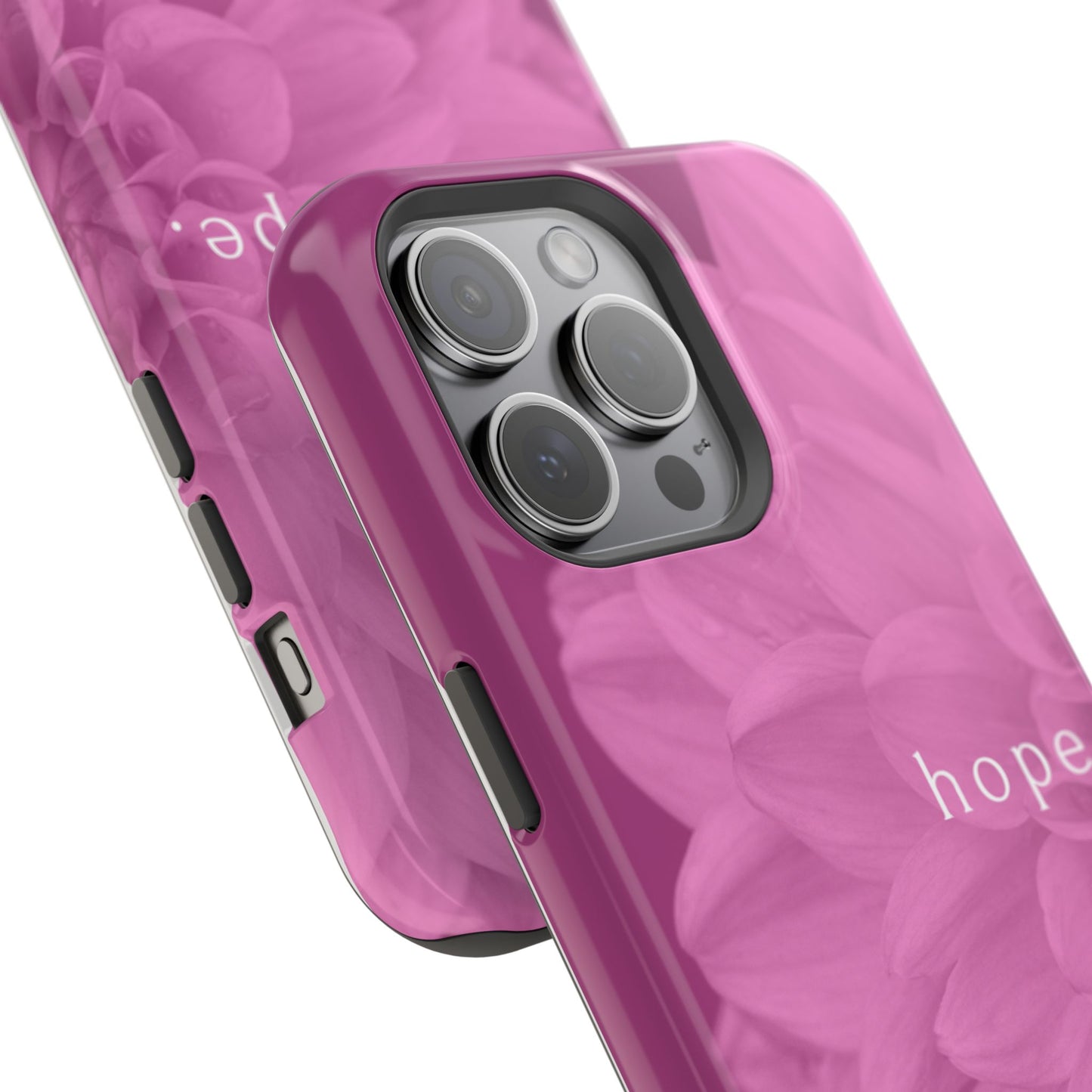 Hopeful, Inspirational Pink Flower Design Phone Case