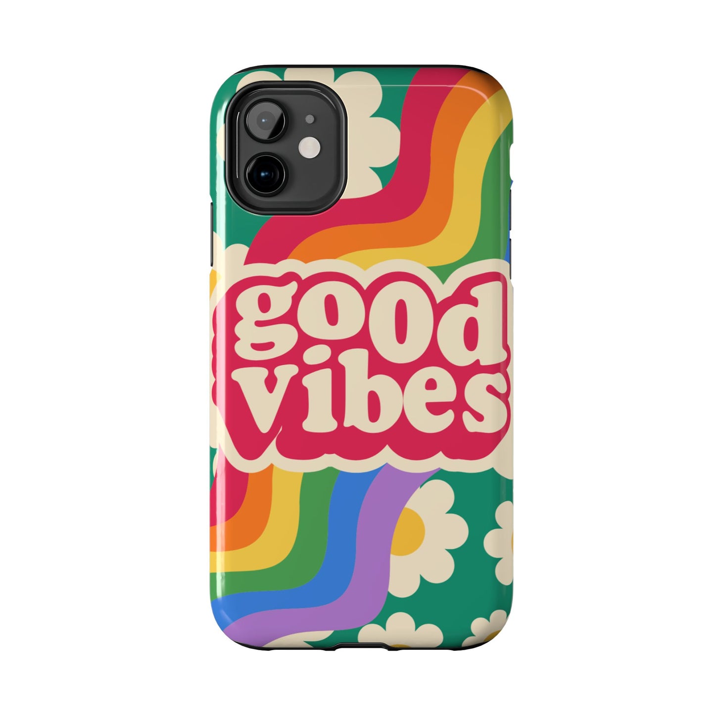 Good Vibes Tough Phone Cases, Colorful, Cheerful Phone Protection, Gifts for Friends