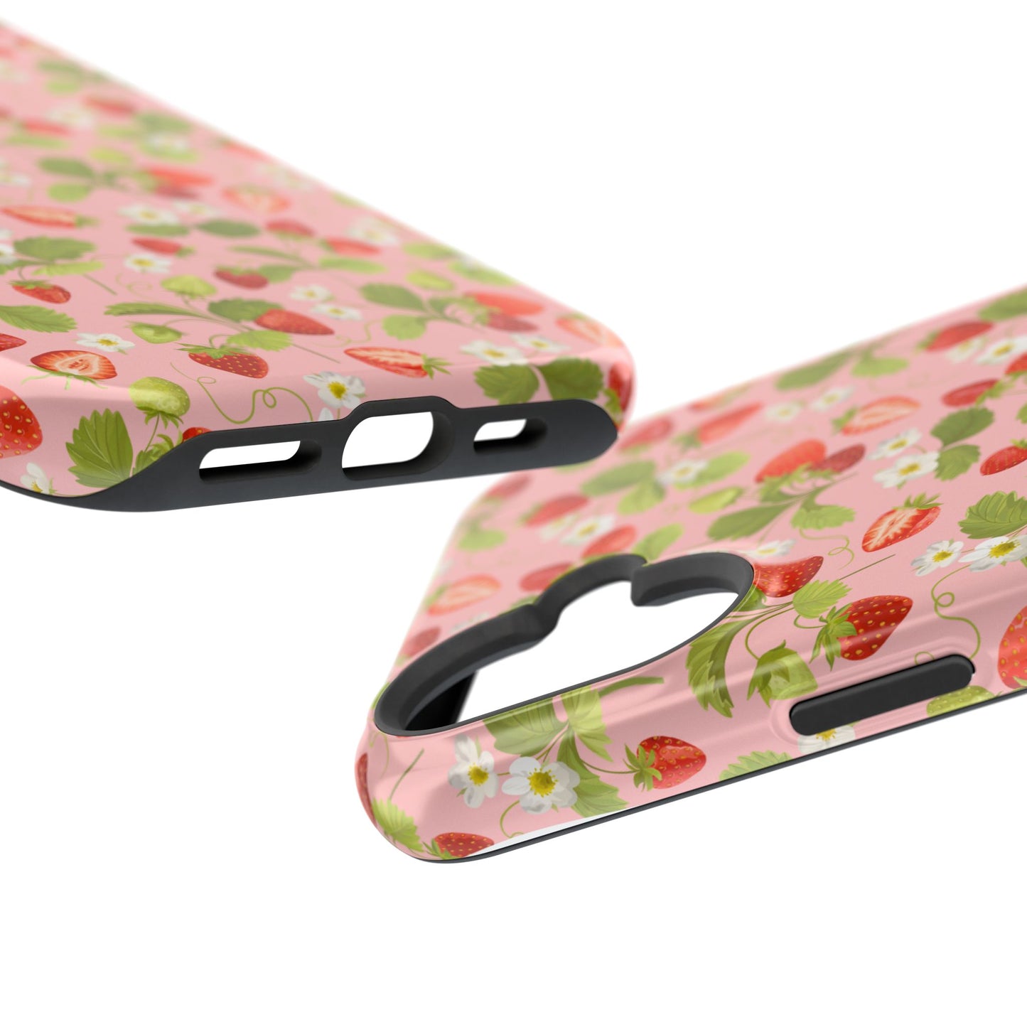 Strawberry Pattern Magnetic Phone Case, Fruit Lover’s Accessory, Cute Gift, Summer Vibe, Phone Protection