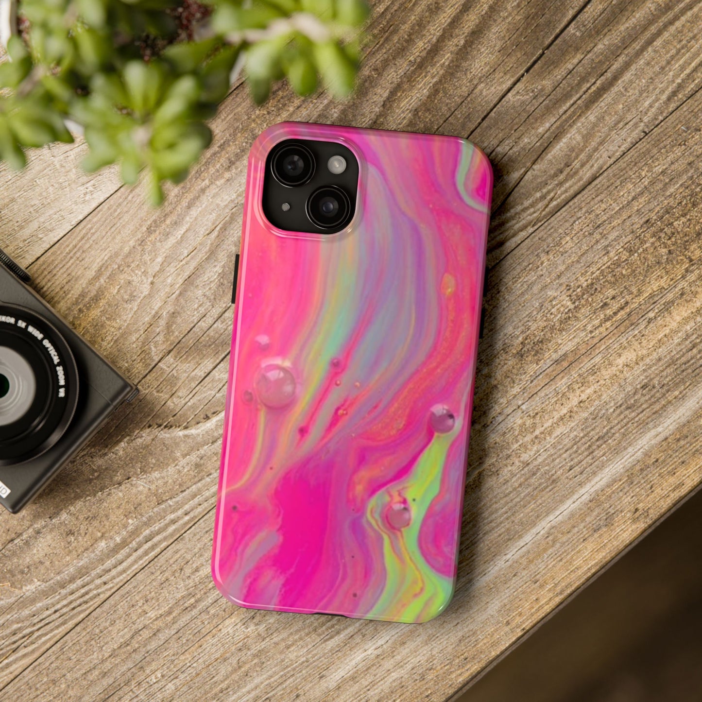 Colorful Swirl Futuristic Tough Phone Case, Stylish Durable Cover for Iphone