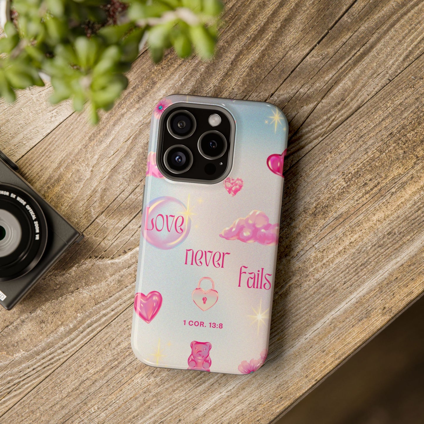 Love Never Fails Bible Verse Tough MAGNETIC Phone Case