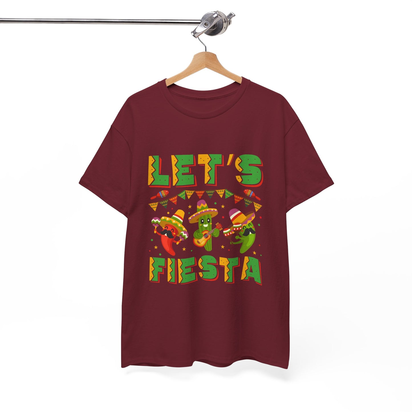 Let's Fiesta Unisex Heavy Cotton Tee - Fun Party Shirt for Celebrations