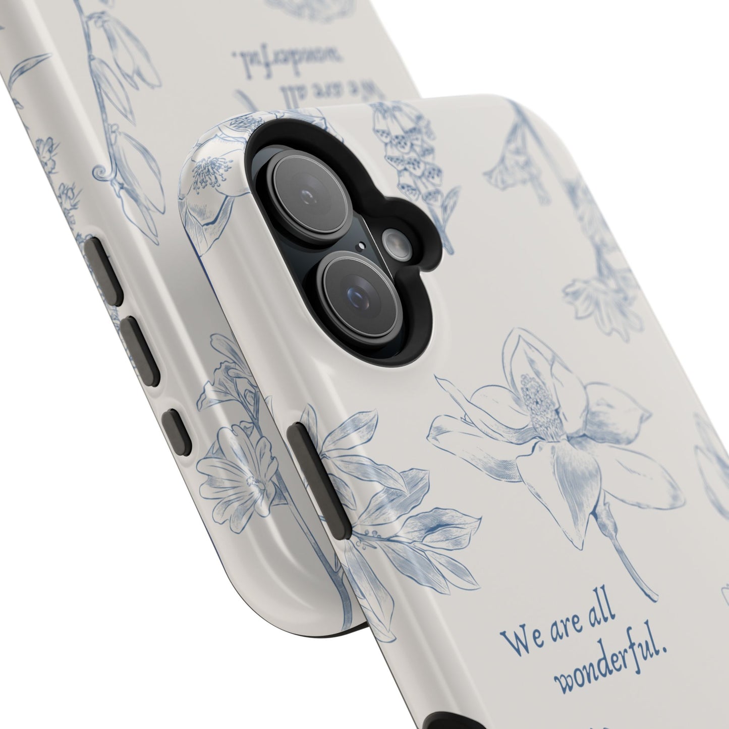 We are all wonderful- Inspirational Floral Design Tough MAGNETIC Phone Case