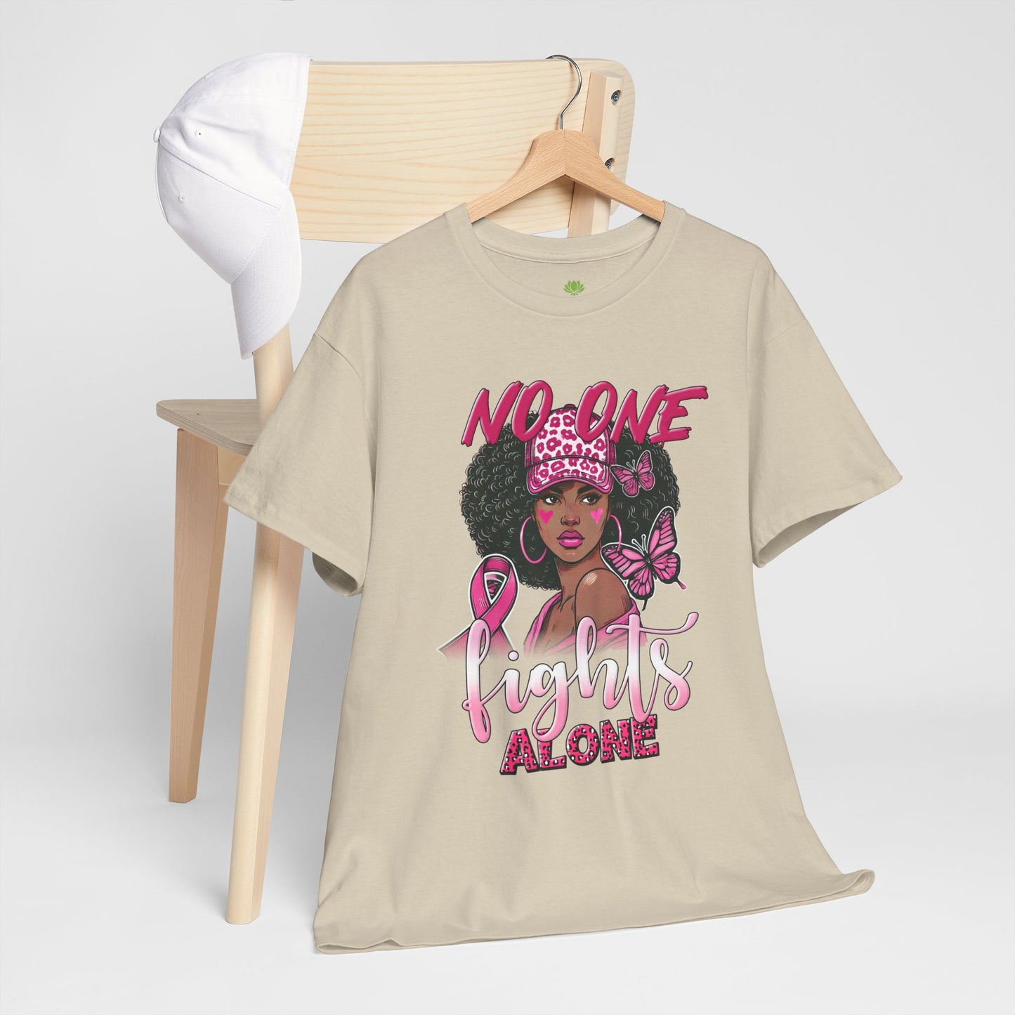 Empowerment Unisex Heavy Cotton Tee - "No One Fights Alone"