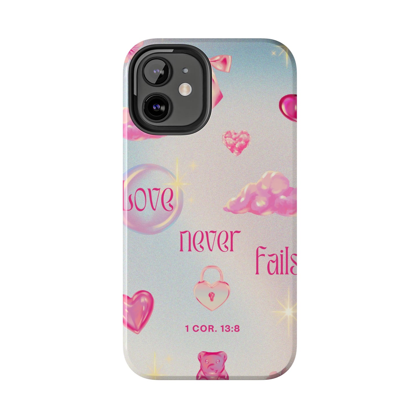 Love Never Fails Bible Verse Tough Phone Case