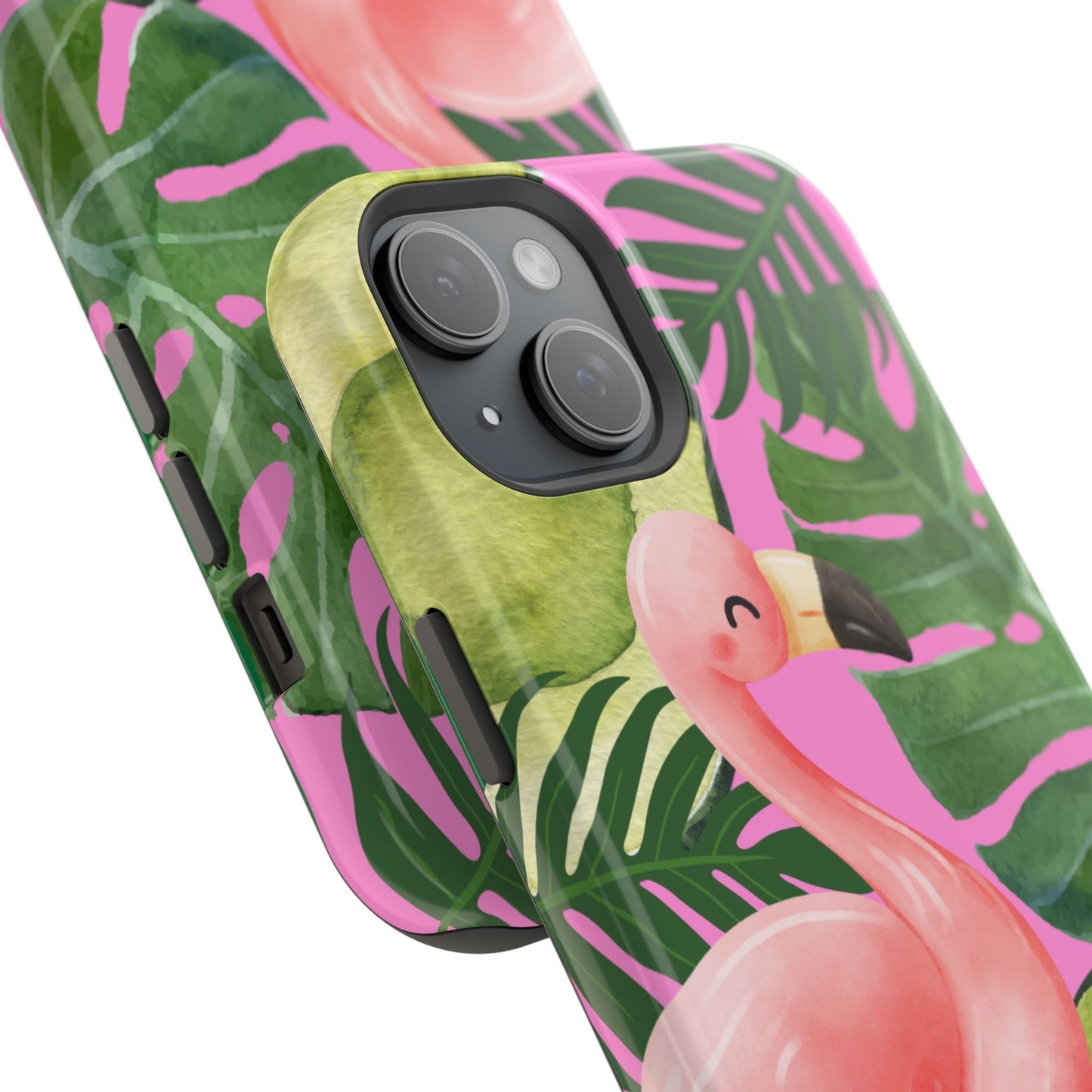 Tropical Flamingo, Cute, Summer Vibes MAGNETIC Tough Phone Case