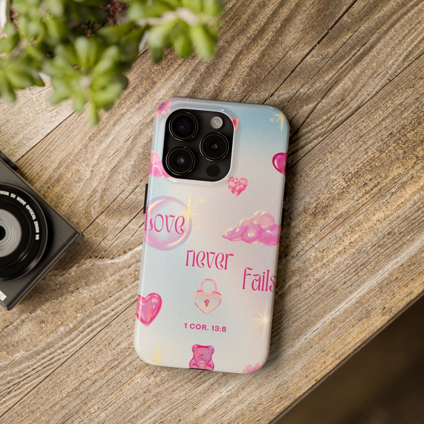 Love Never Fails Bible Verse Tough Phone Case
