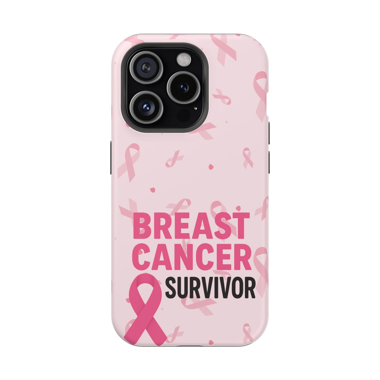 Breast Cancer Survivor Magnetic Phone Case, Impact-Resistant, Pink Ribbon for Iphone