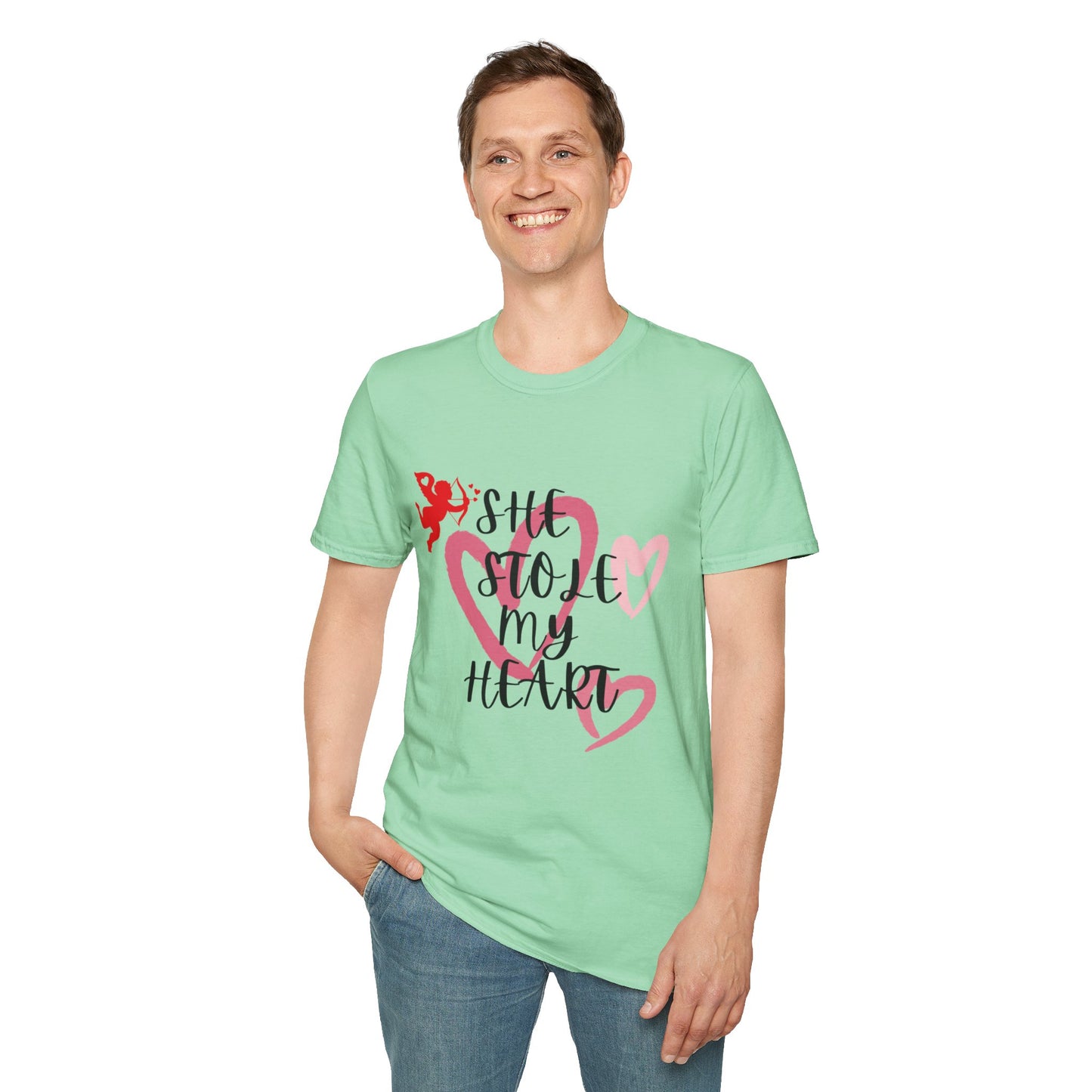 SHe Stole My Heart Unisex T-Shirt - Cute Valentine’s Day Couple Shift
