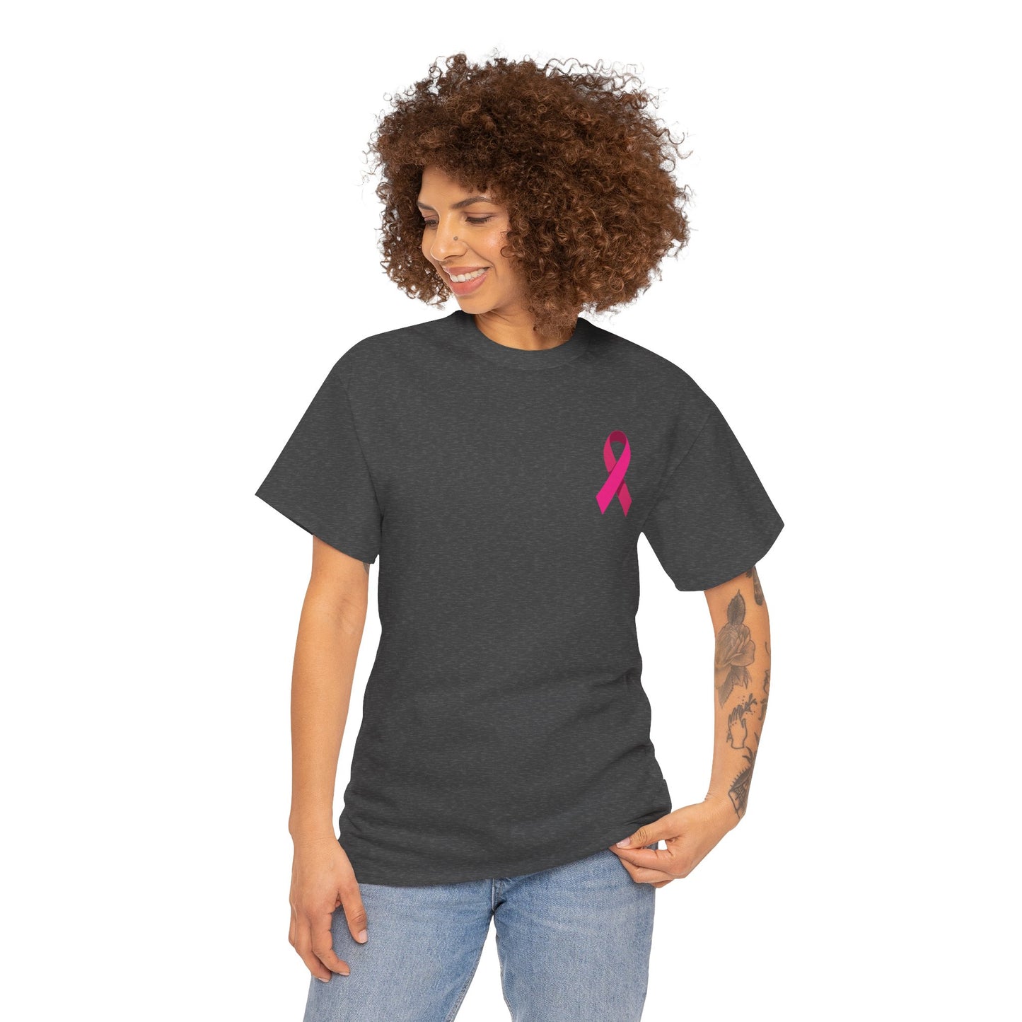 Breast Cancer Awareness Tee - "Cheer for the cure" Unisex Cotton Shirt