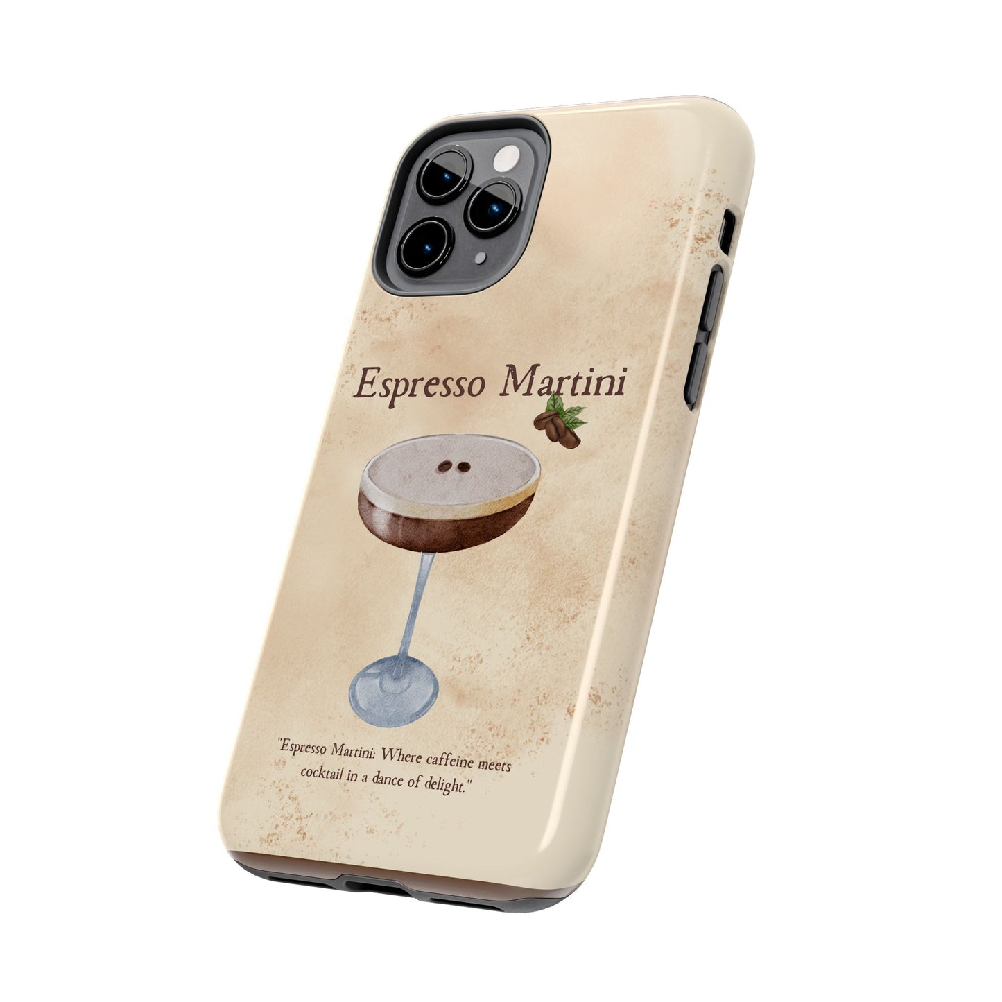 Espresso Martini Tough Phone Cases | Stylish Drink Design | Unique Gift for Cocktail Lovers | Perfect for Any Occasion